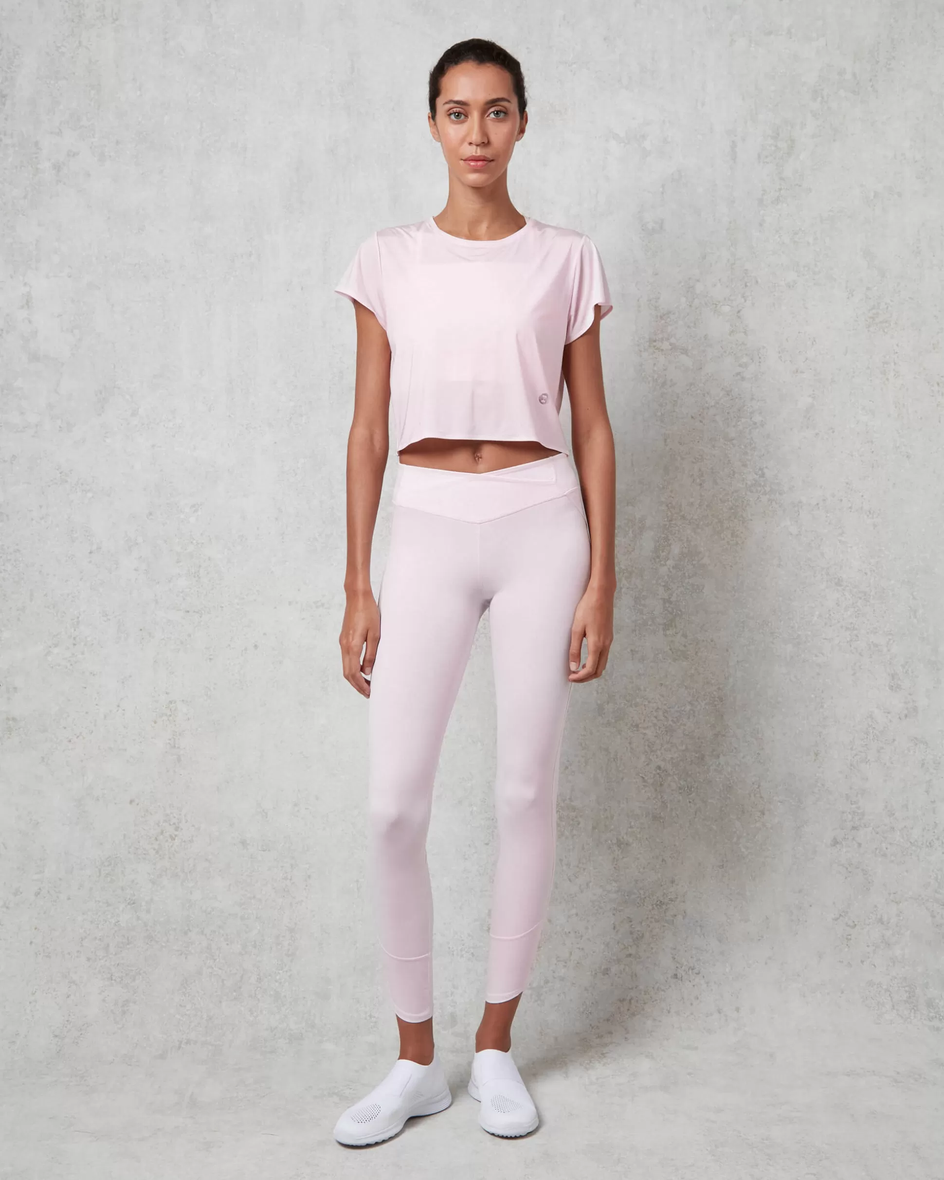 Repetto Tops>Active Silk crop top Rosebubblegum