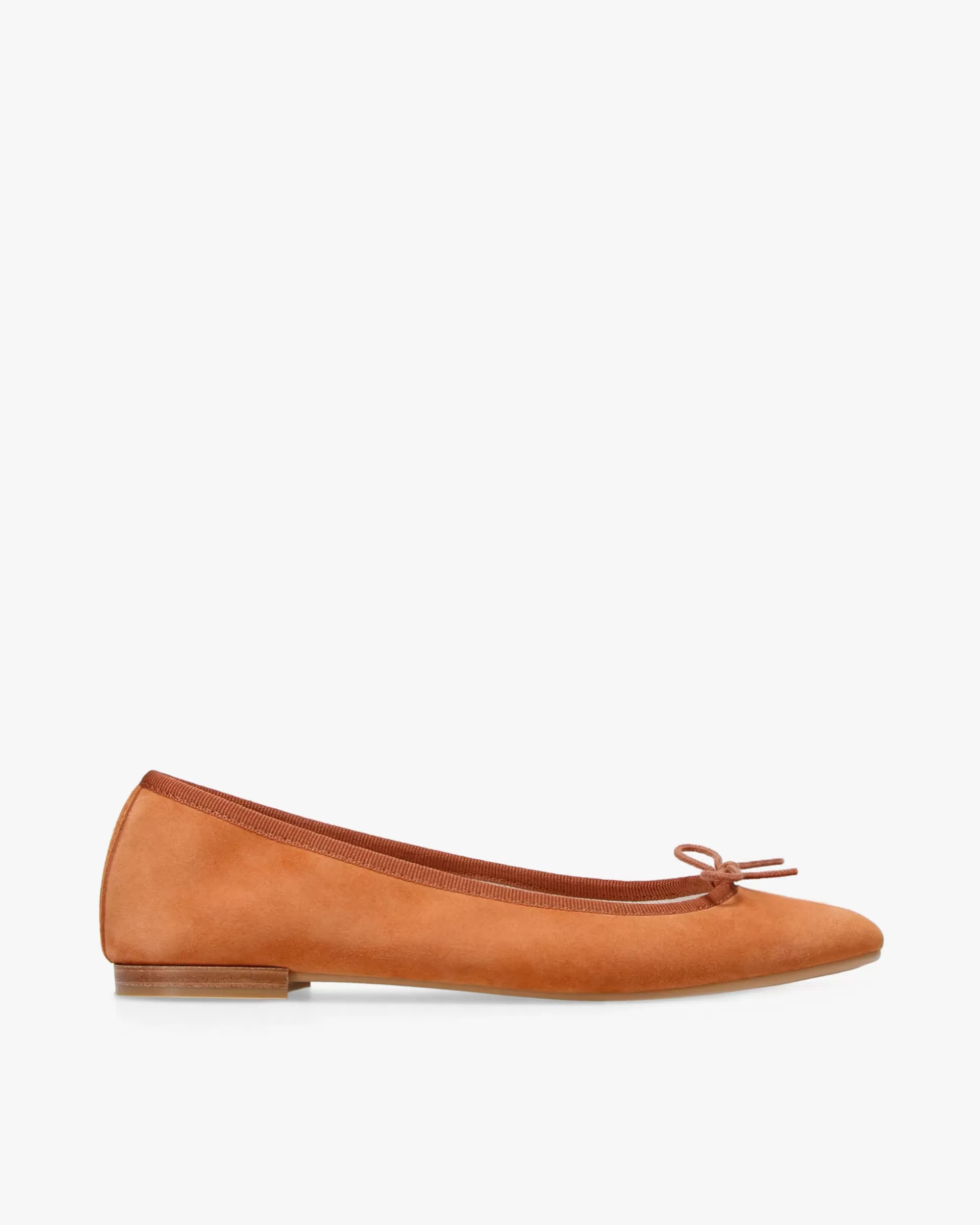 Repetto Ballet Flats>Ballet Flats Rubber Sole Cendrillon Goat Velvet Cinnamon