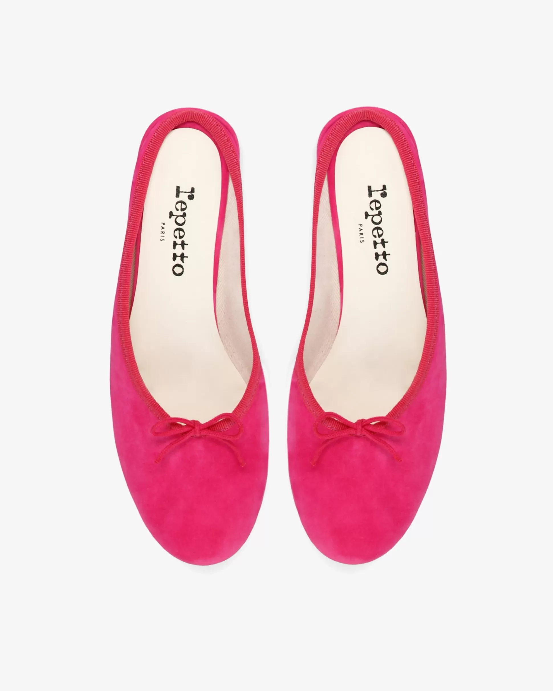 Repetto Sandals & Mules | Ballet Flats>Camille mules in Goatskin suede Raspberrypink