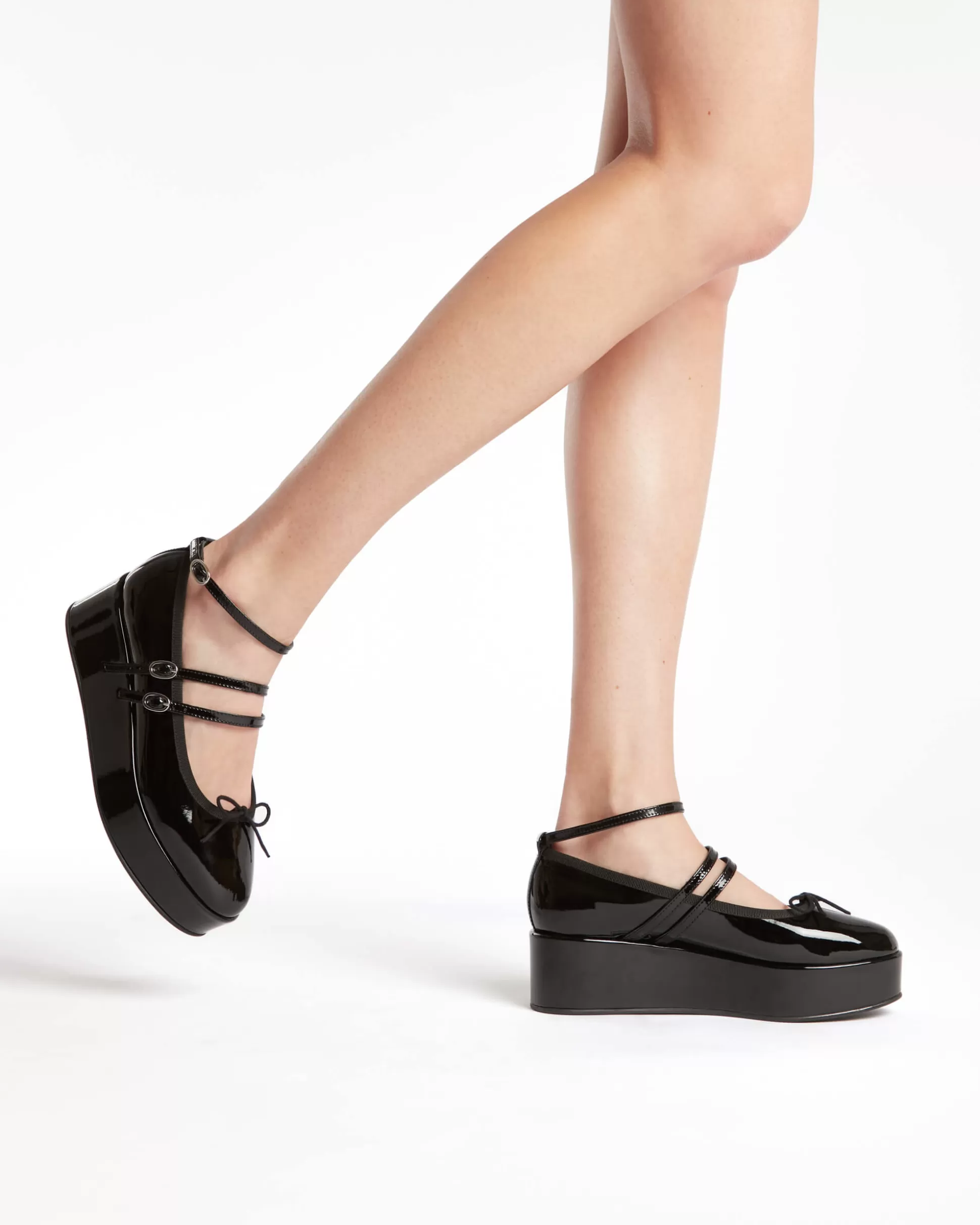 Repetto Mary Janes | Ballet Flats>Cendrillon platform rubber sole Mary Janes Black