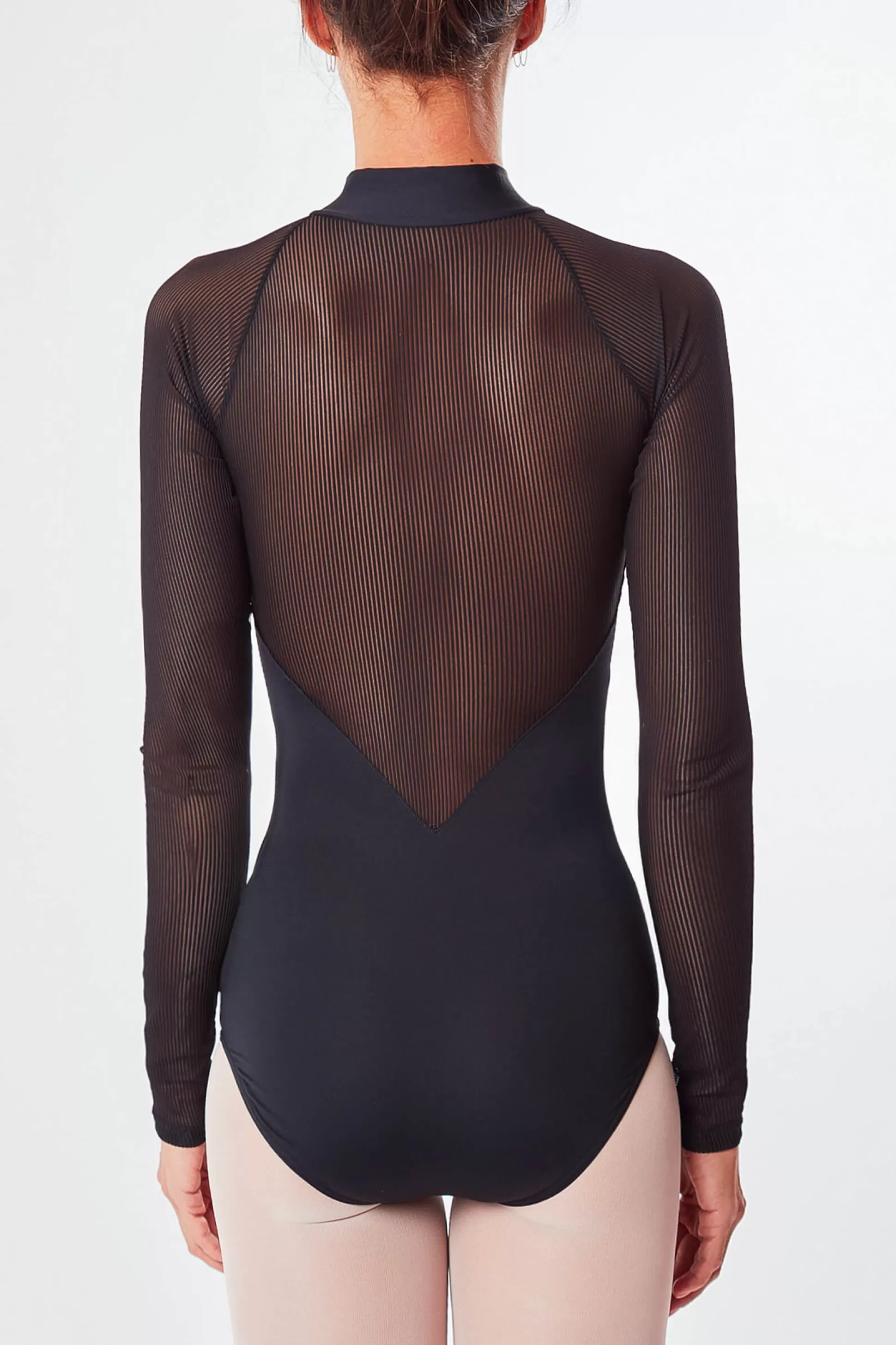 Repetto Leotards & Tunics>Fishnet officer collar leotard