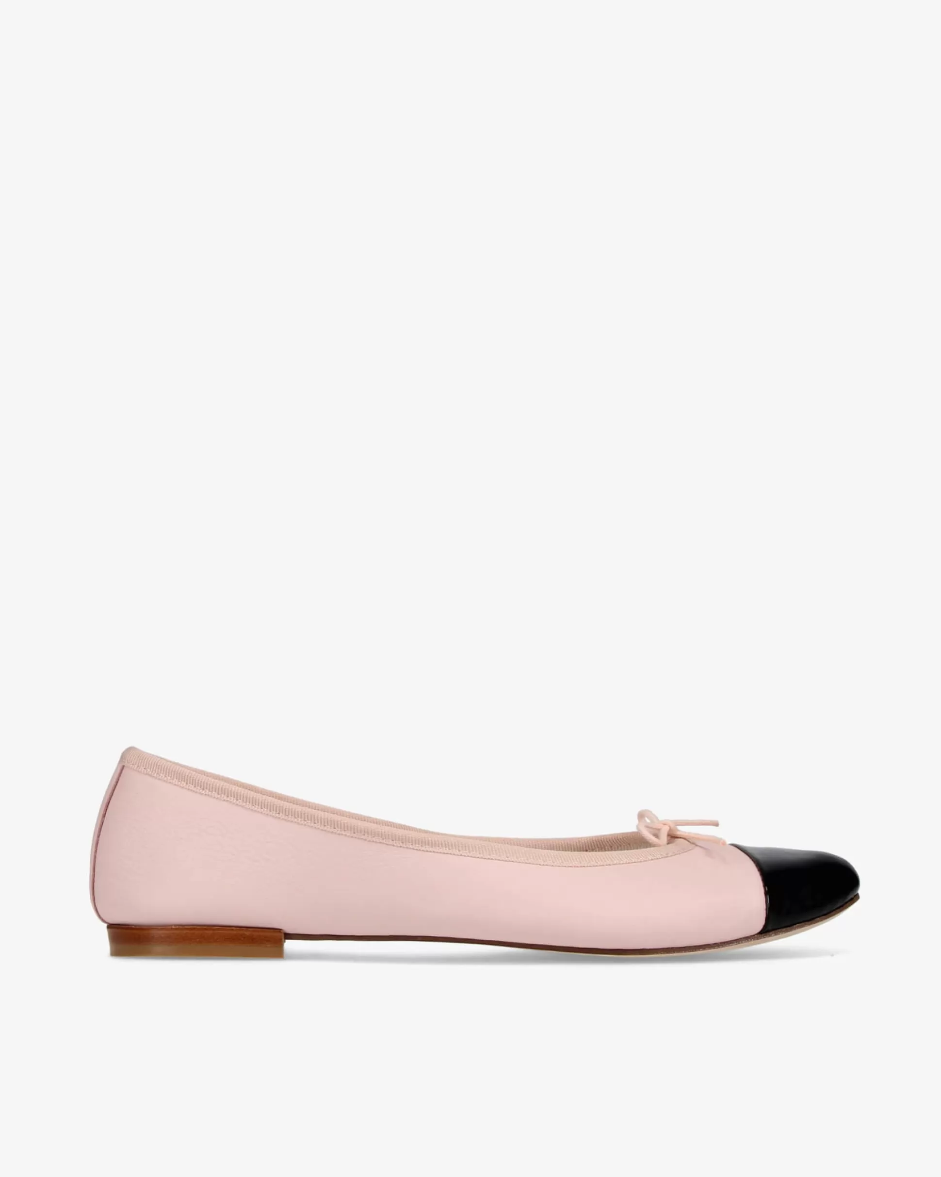 Repetto Ballet Flats>Flora Bi-Material Ballet Flats Blackandiconpink