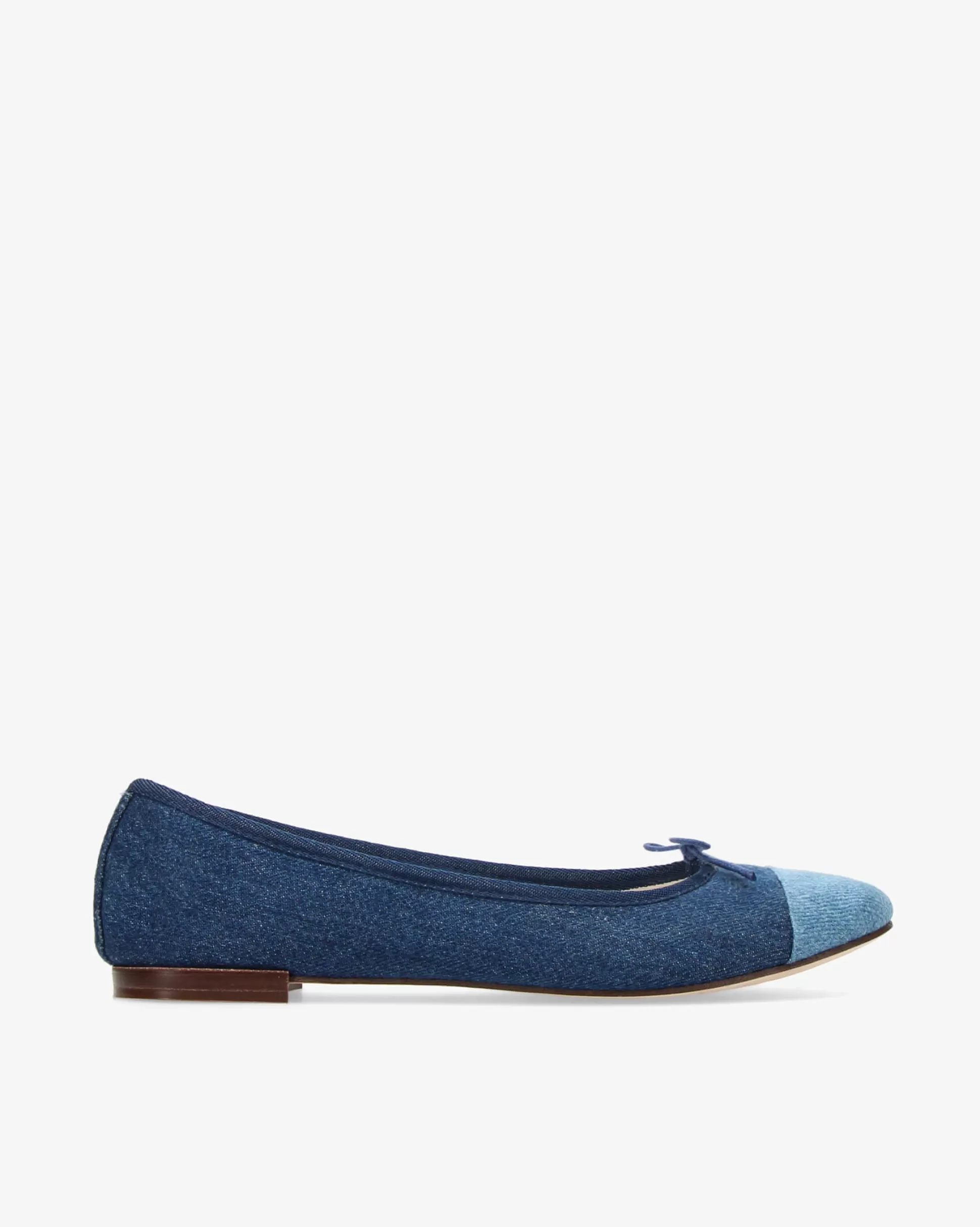 Repetto Ballet Flats>Flora Bi-Material Ballet Flats Navyblue