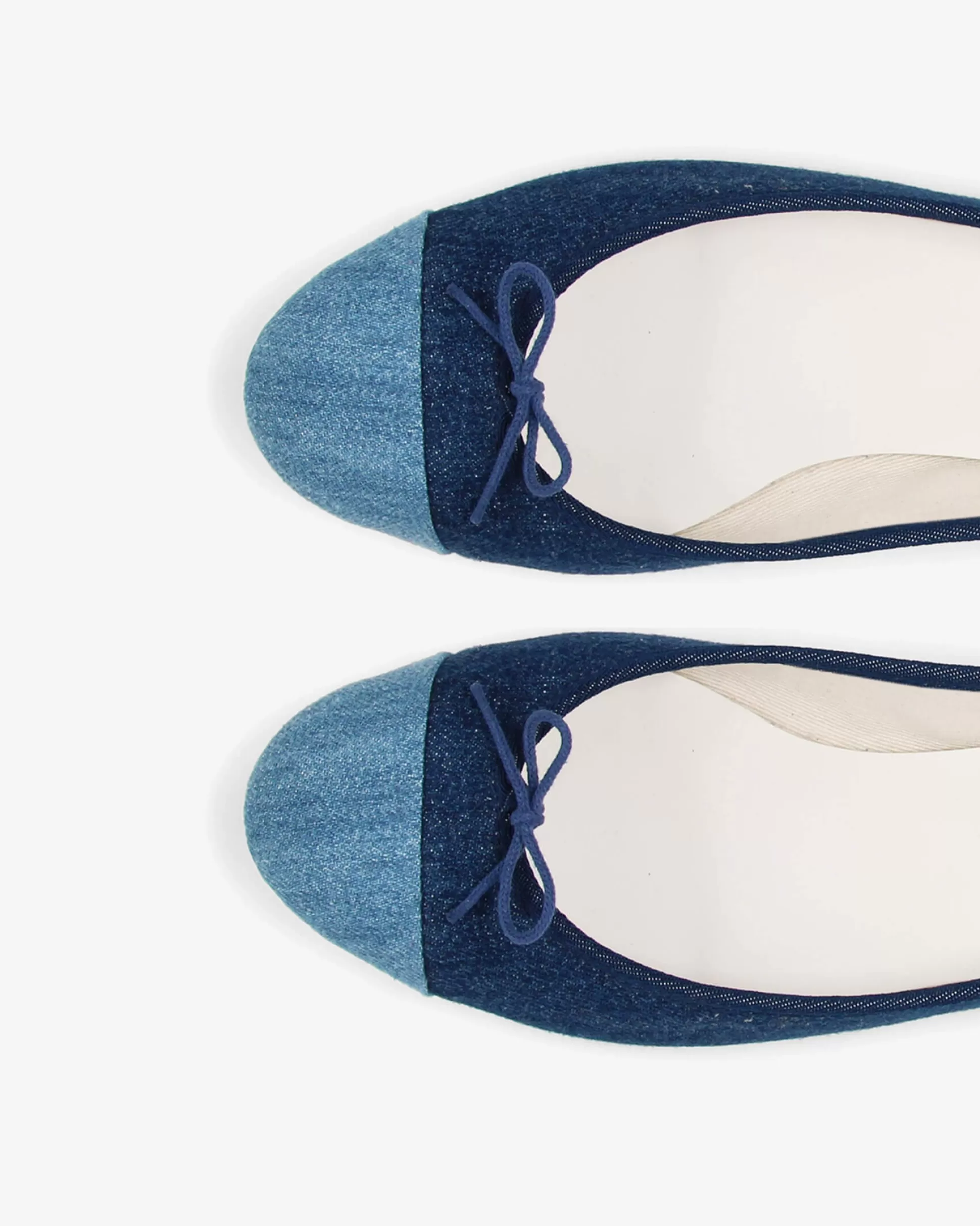 Repetto Ballet Flats>Flora Bi-Material Ballet Flats Navyblue