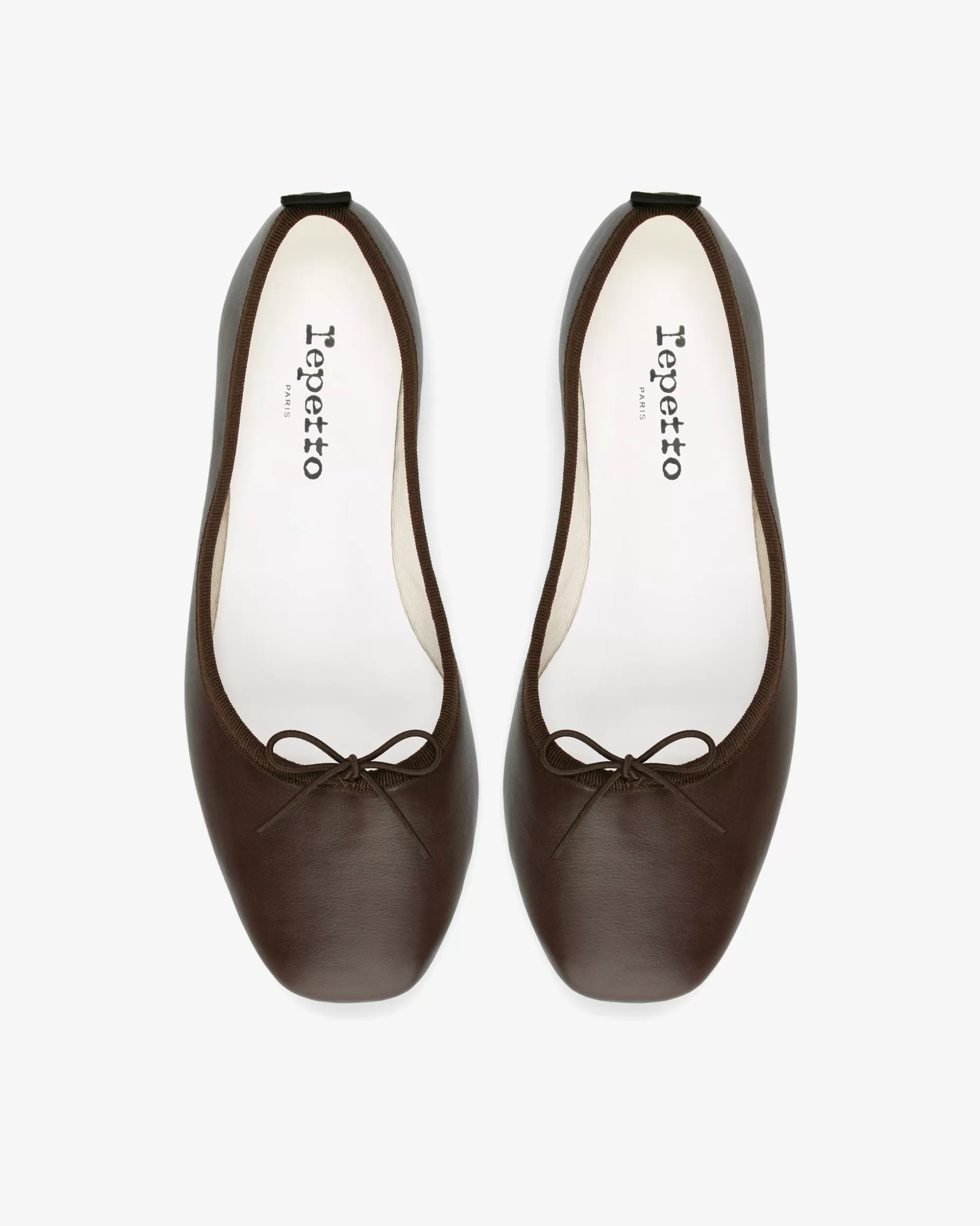 Repetto Ballet Flats>Garance square-toe ballet flats Ristrettobrown