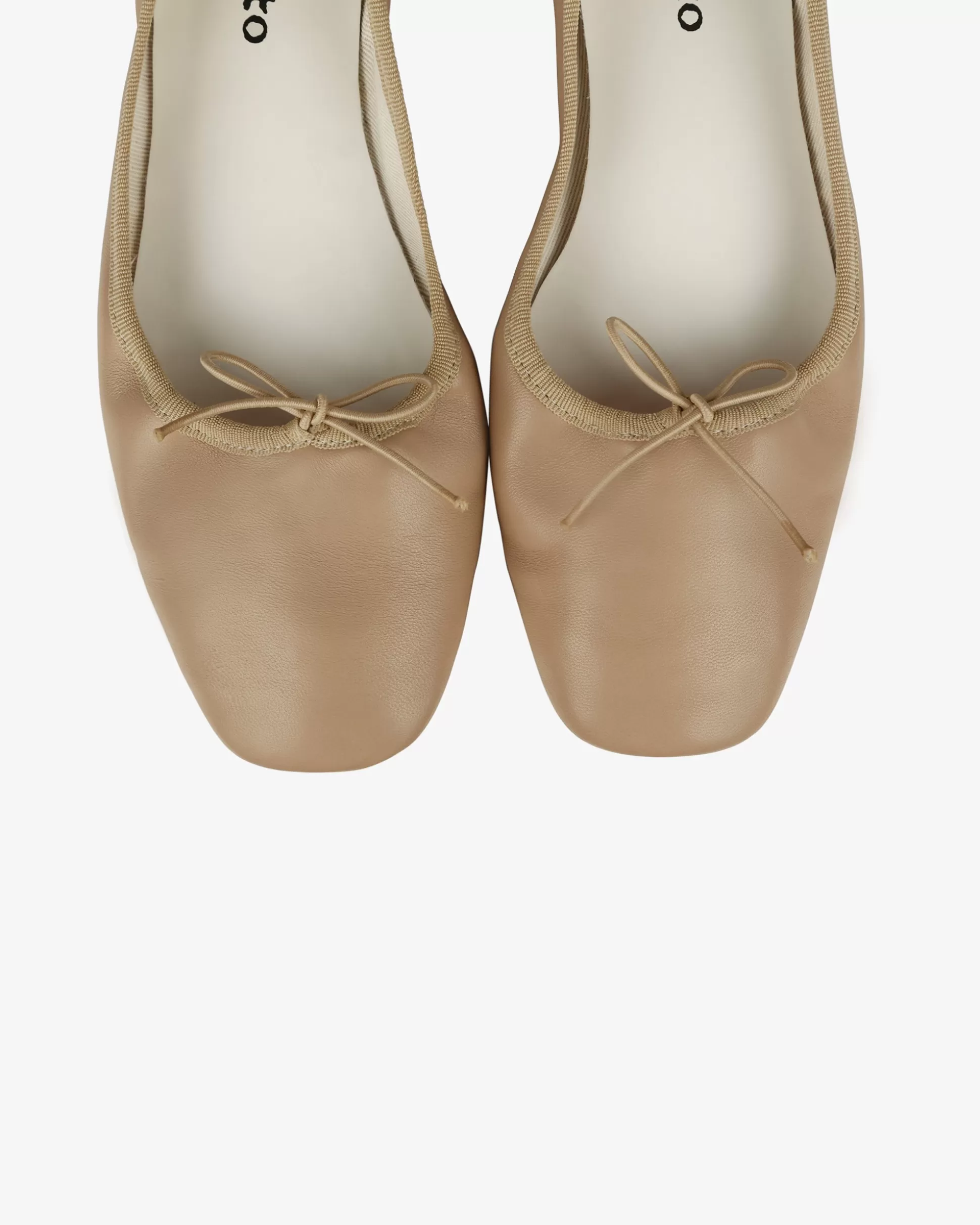 Repetto Ballet Flats>Garance square-toe ballet flats Cashmerebeige