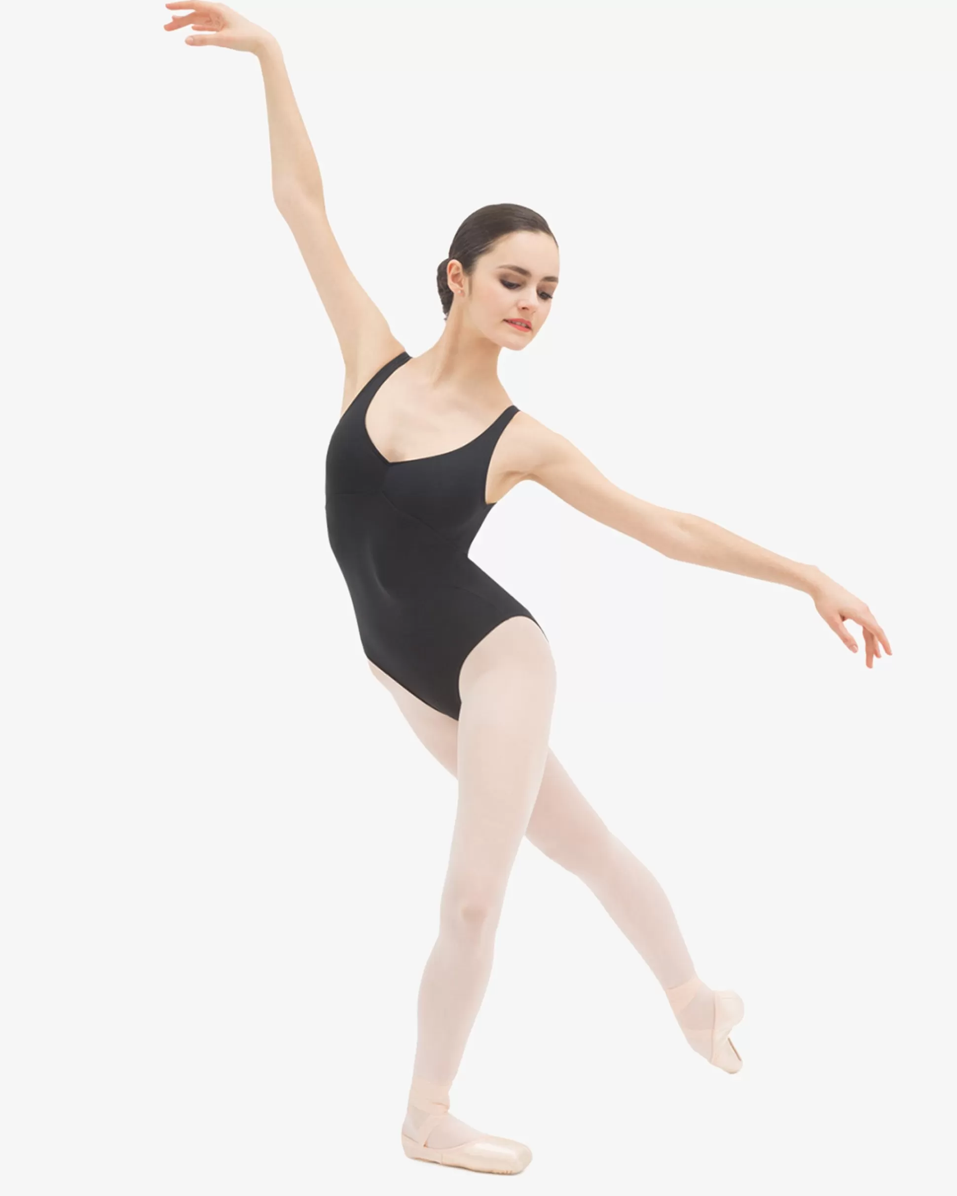 Repetto Leotards & Tunics>Gathered front and back leotard neckline Black