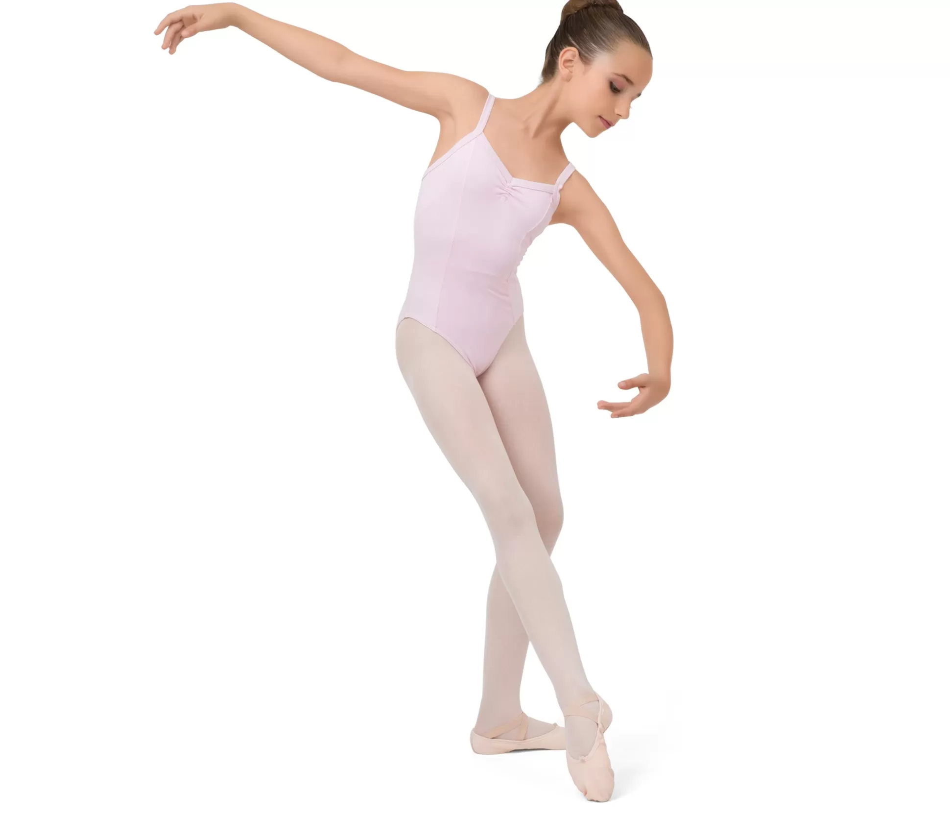 Repetto Leotards & Tunics>Gathered front leotard Palepink