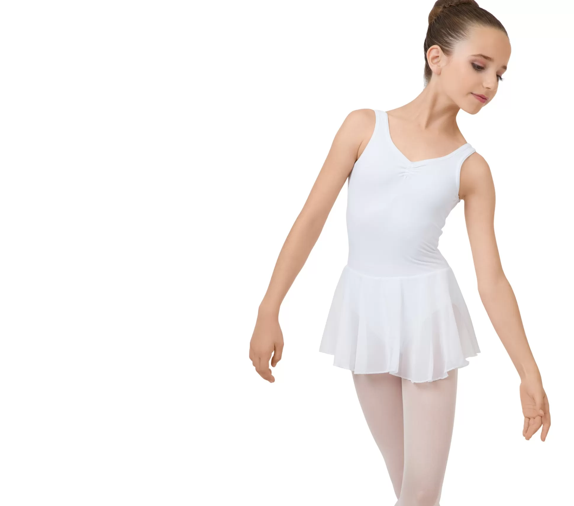 Repetto Leotards & Tunics>Gathered neckline tunic White