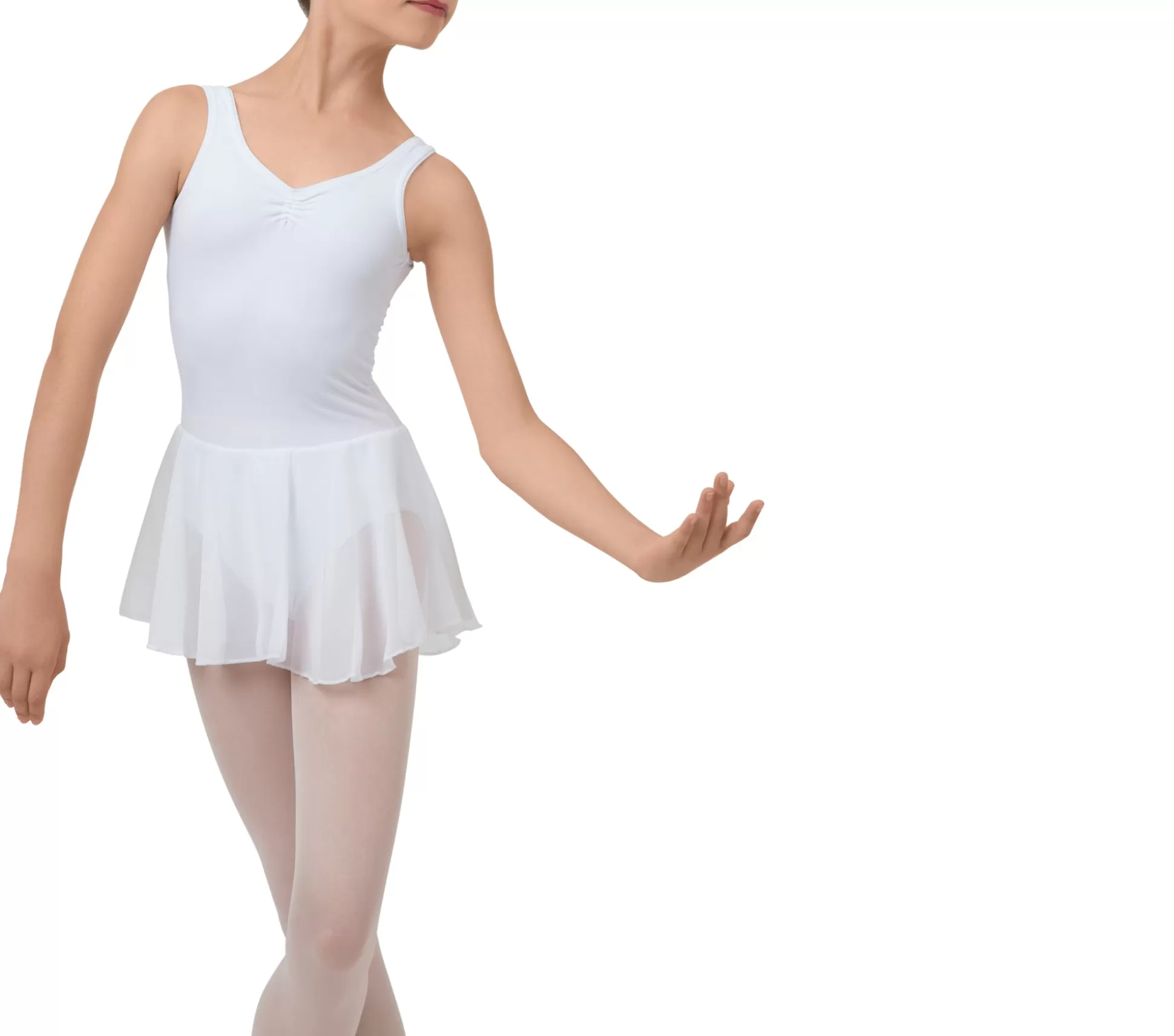 Repetto Leotards & Tunics>Gathered neckline tunic White