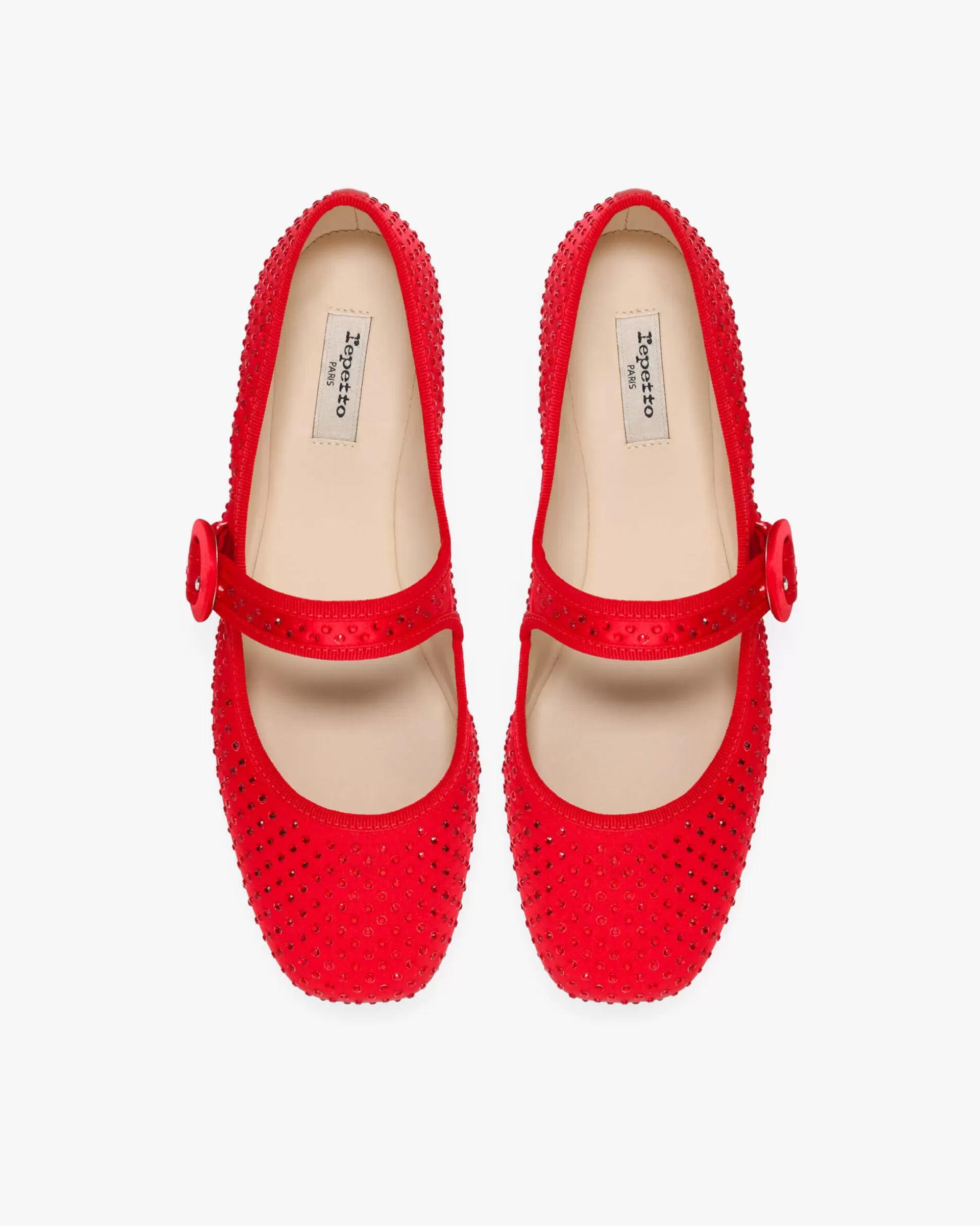 Repetto Mary Janes>Georgia Mary Janes - Strass Red