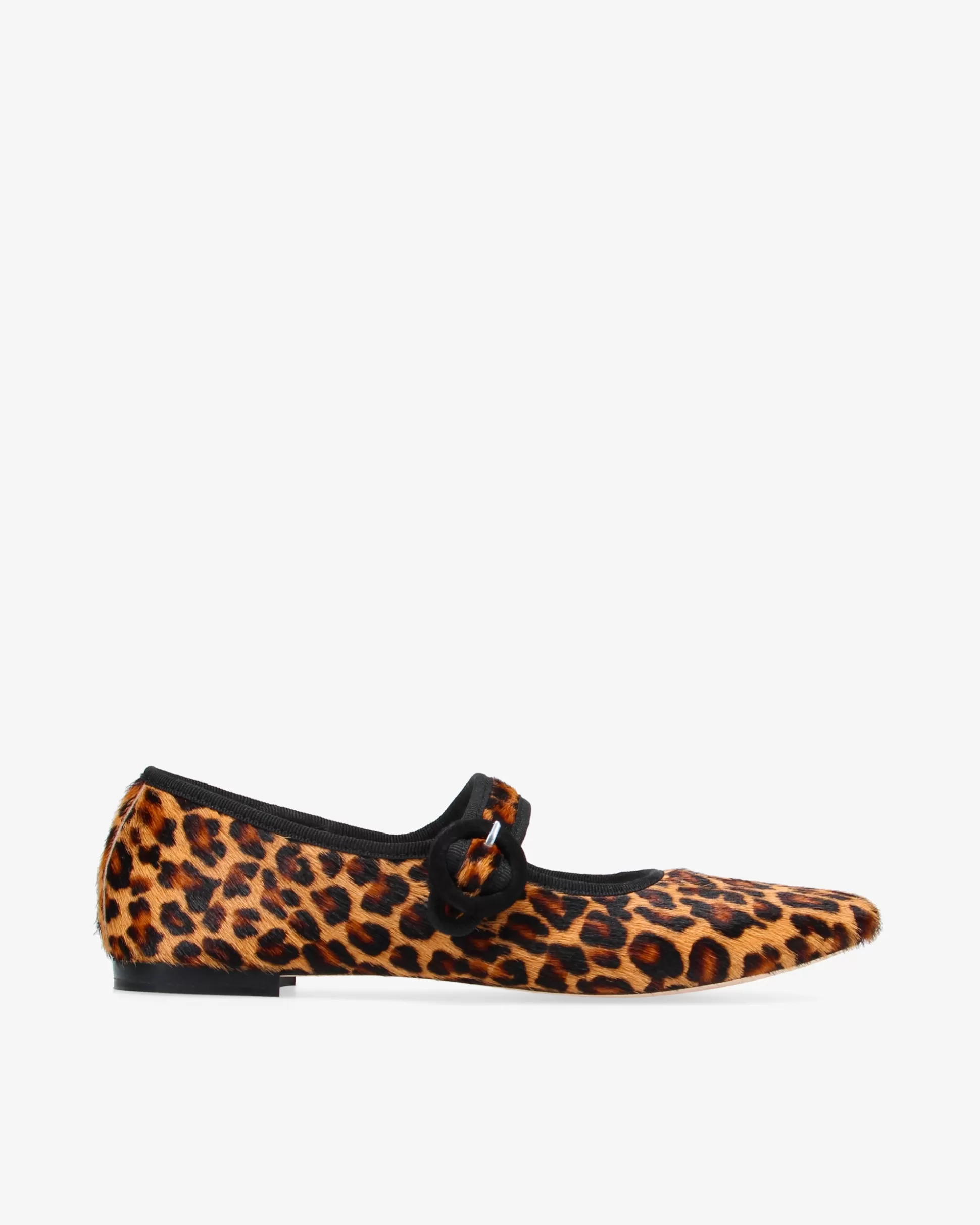 Repetto Mary Janes>Georgia square-toe animal print Mary Janes Leopardbrown