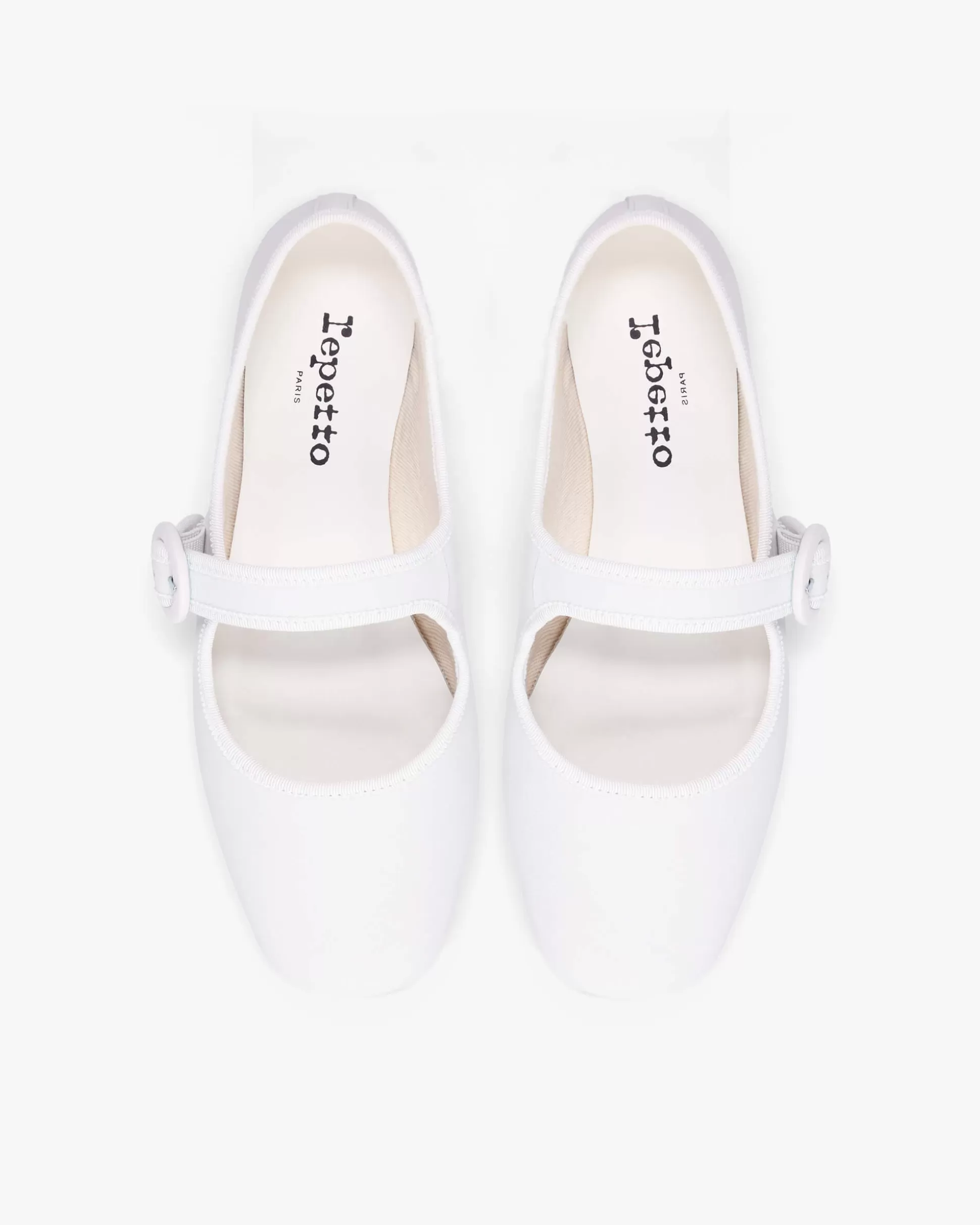 Repetto Mary Janes>Georgia square-toe Mary Janes White