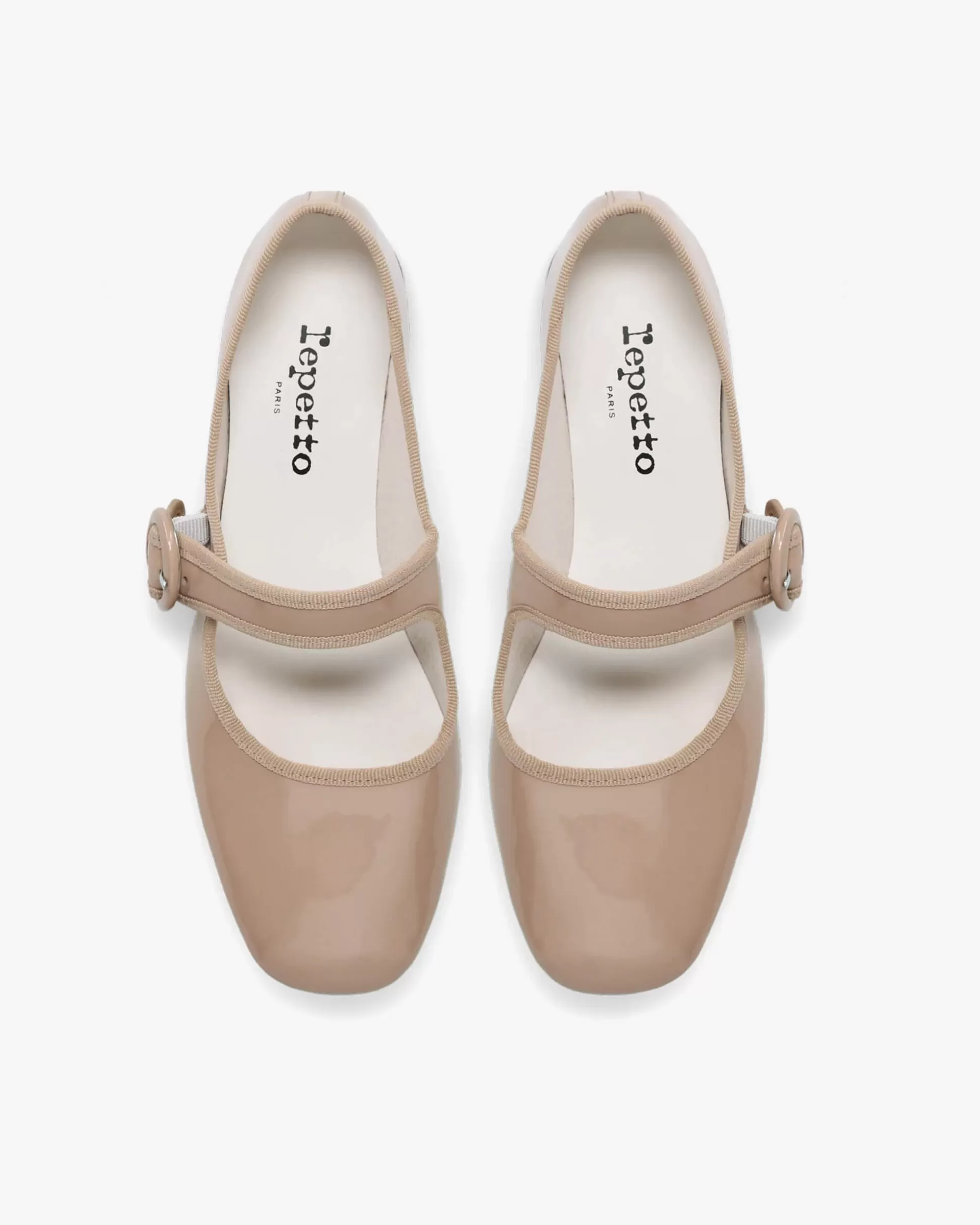 Repetto Mary Janes>Georgia square-toe Mary Janes Cashmerebeige