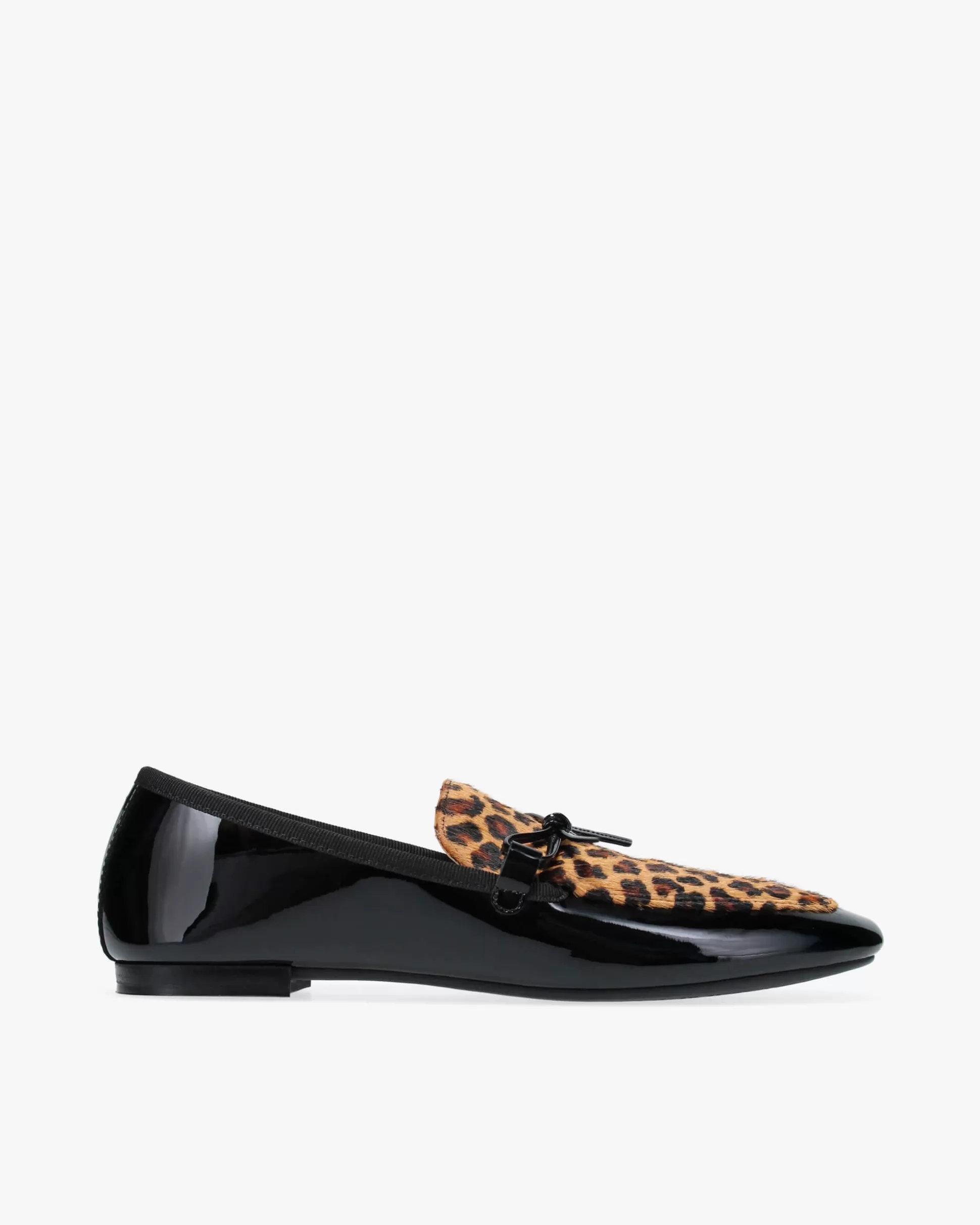 Repetto Loafers & Oxford Shoes>Gilles animal print loafers Blackandleopardbrown