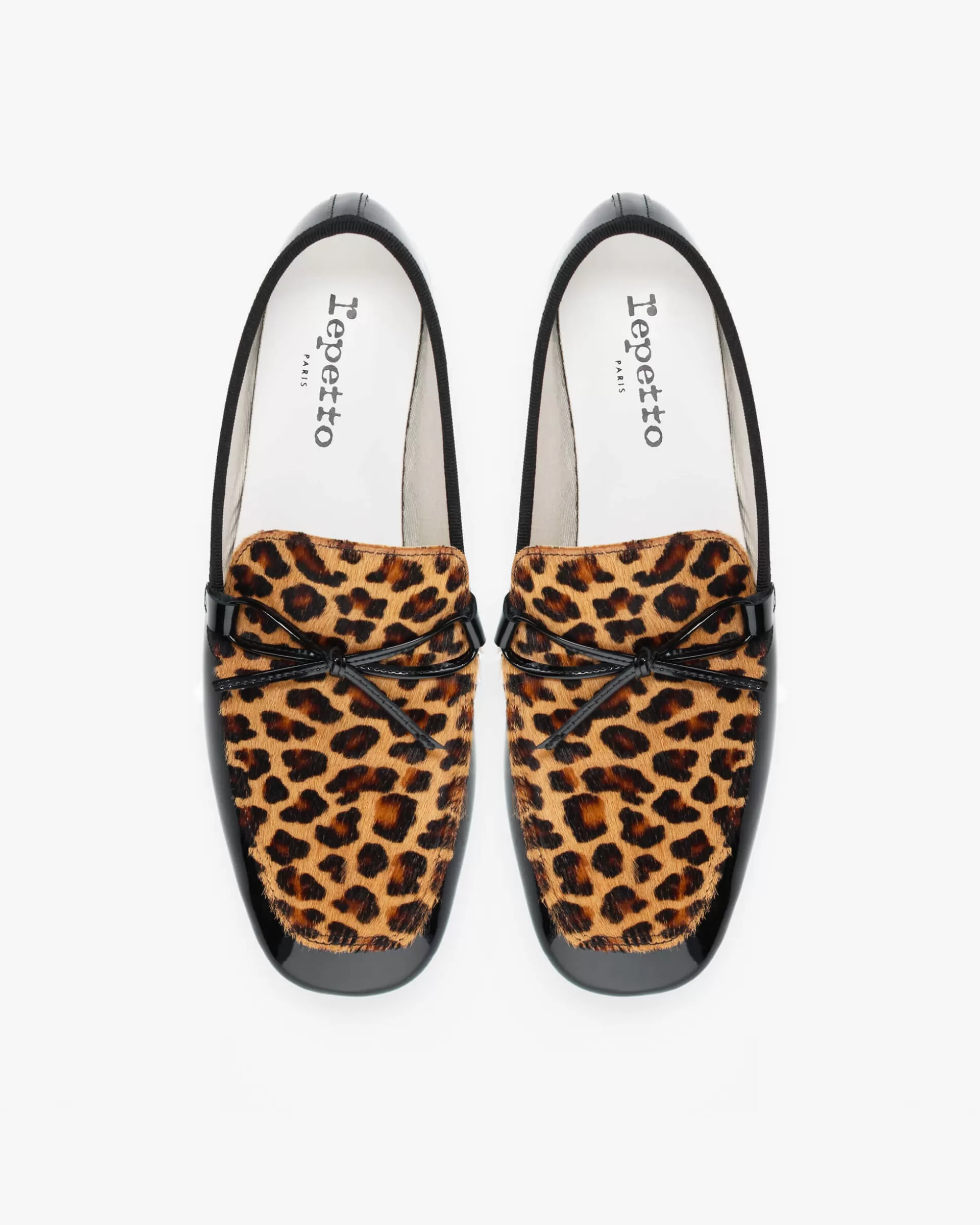 Repetto Loafers & Oxford Shoes>Gilles animal print loafers Blackandleopardbrown