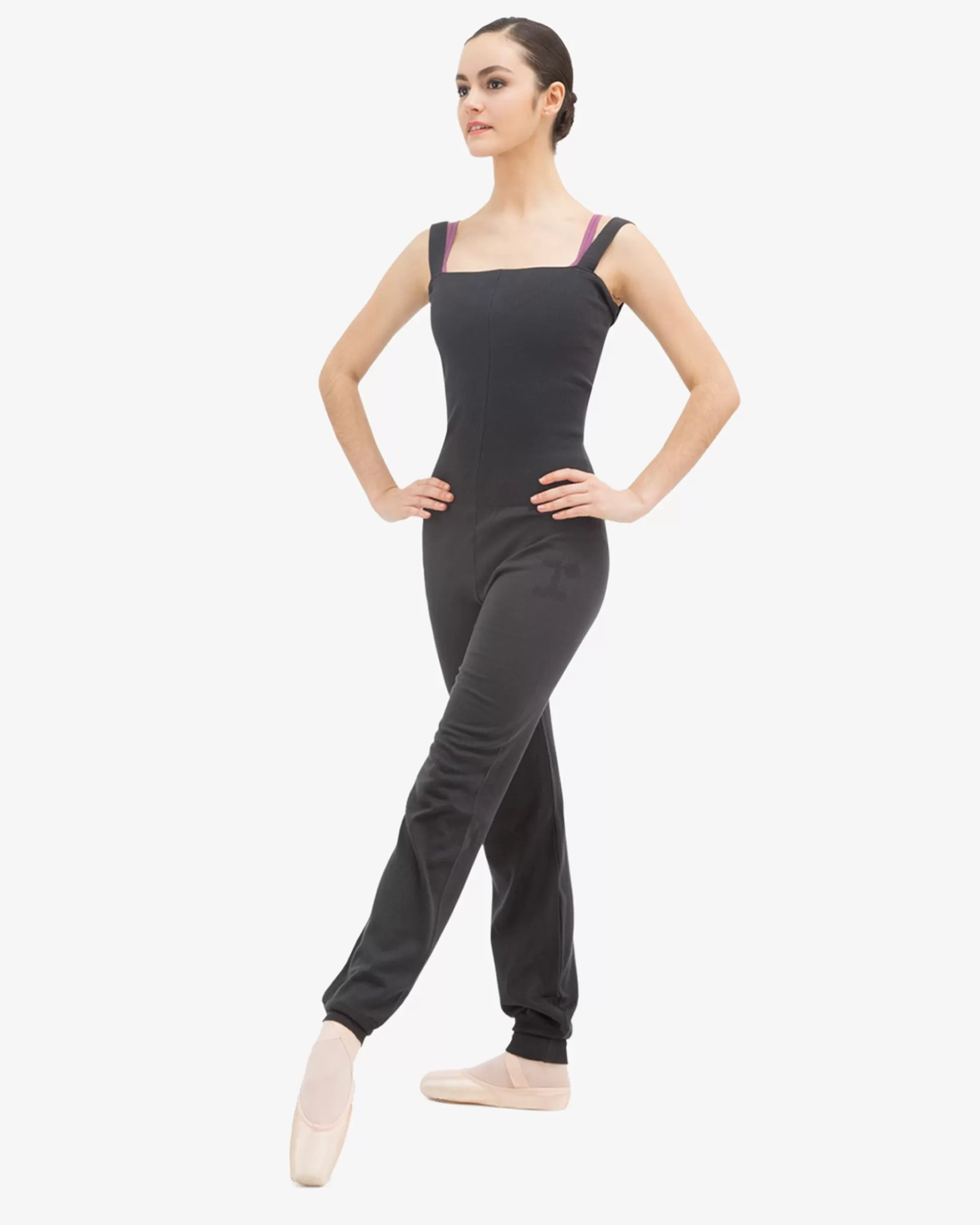 Repetto Warm-up>Jumpsuit with large straps Anthracitegrey