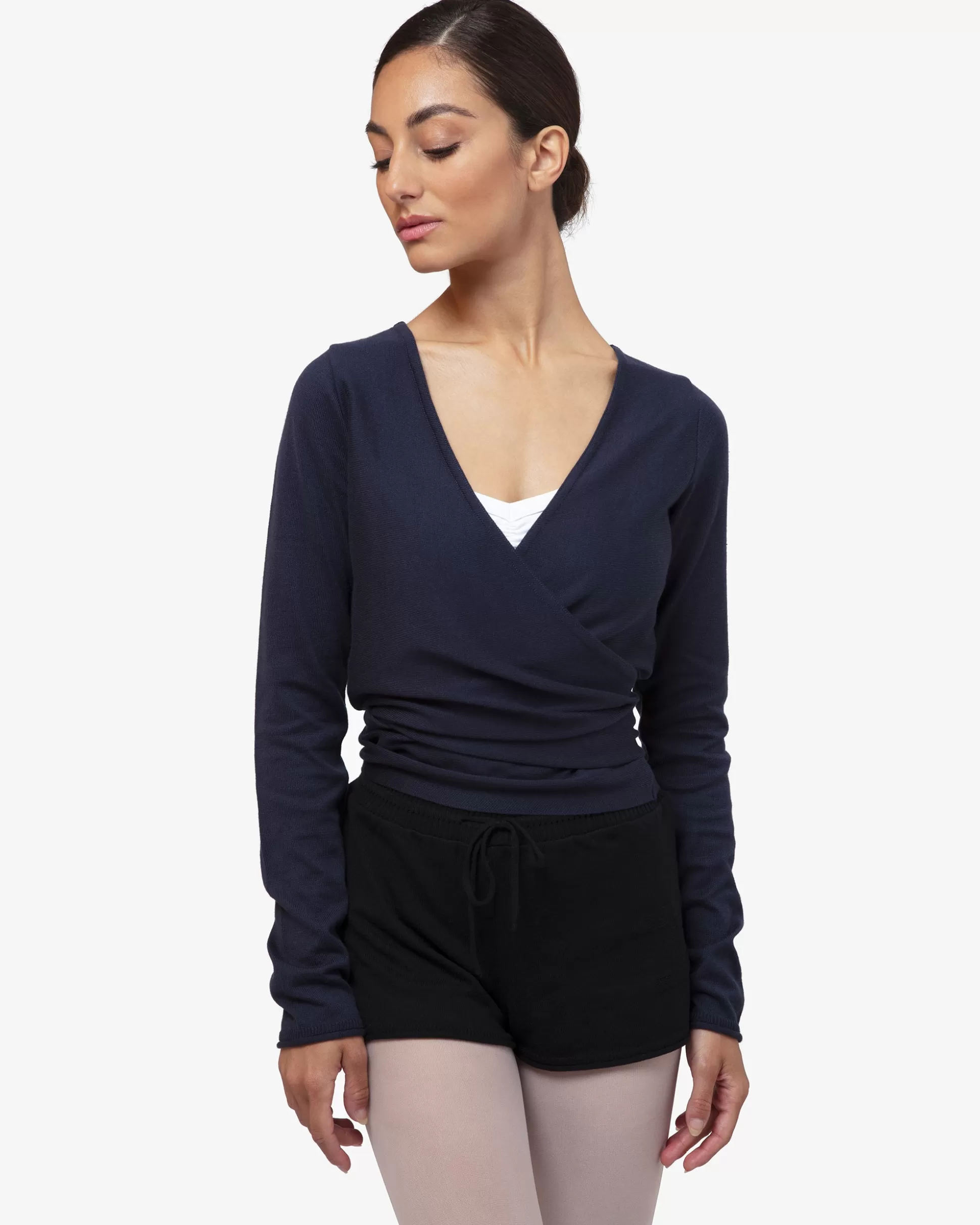 Repetto Warm-up>Knitted wrap-over Midnightblue