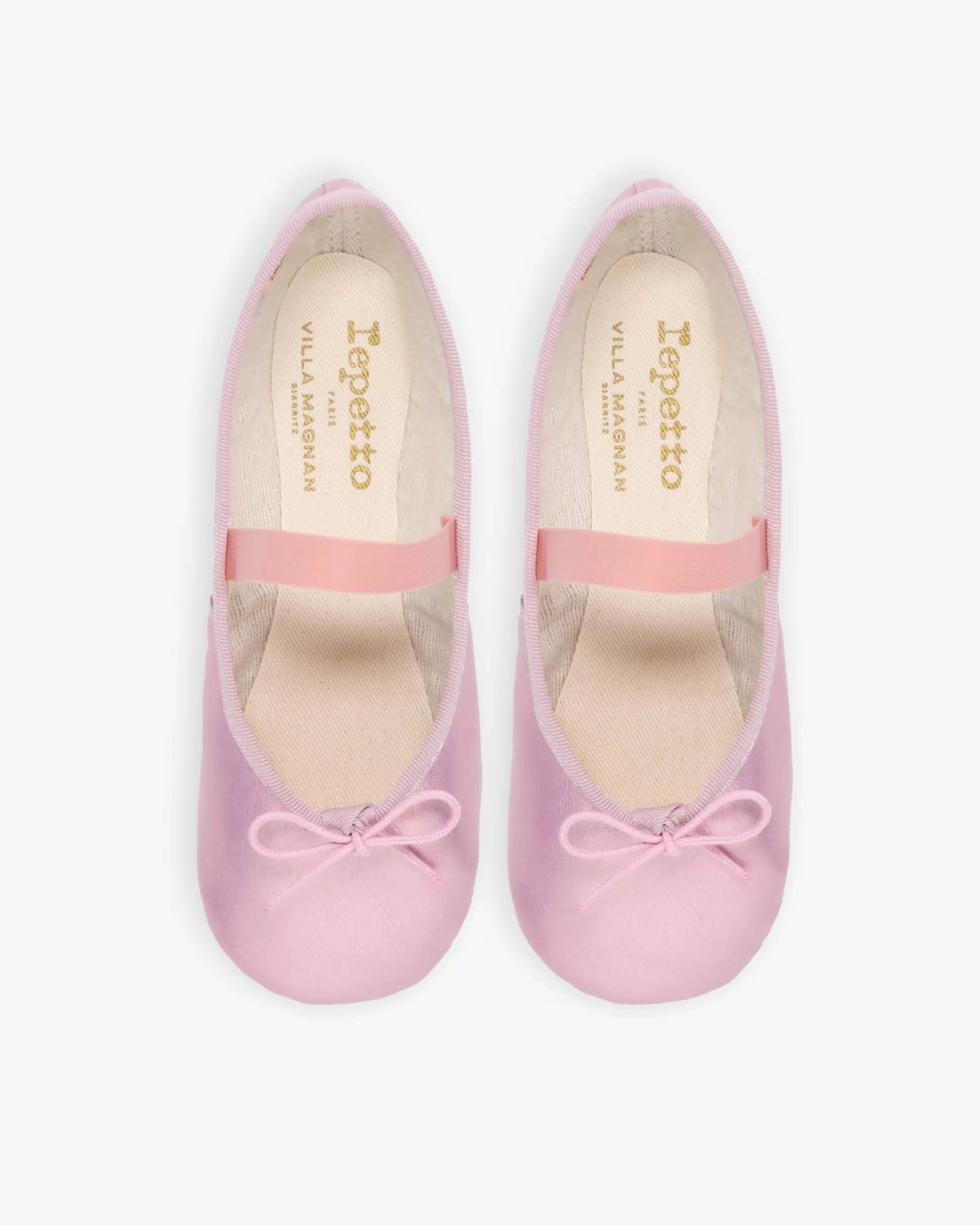 Repetto Pointes & Soft Ballets Shoes>Leather soft ballet shoes - x Villa Magnan Oldpink