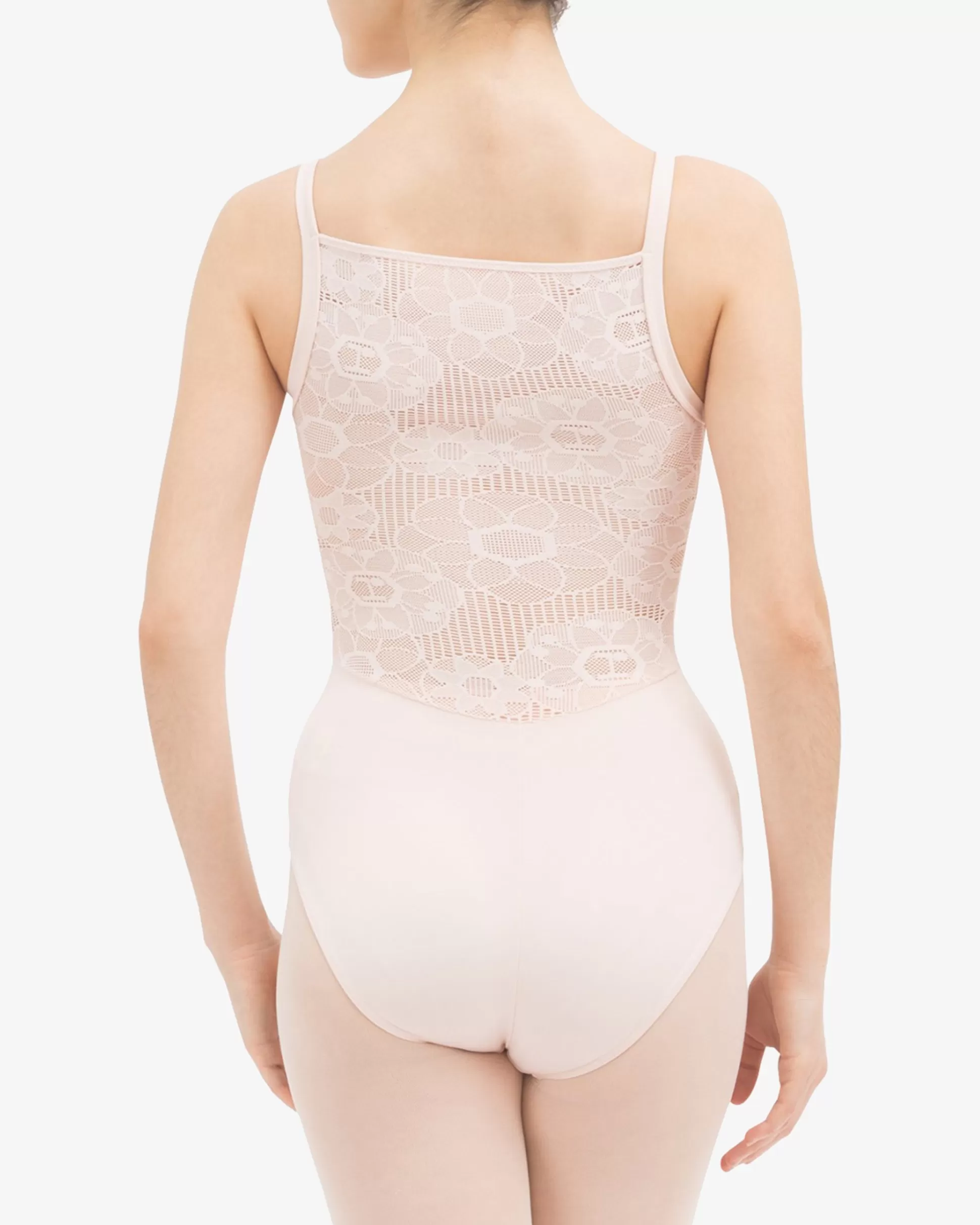 Repetto Leotards & Tunics>Leotard with rosette lace in the back Petalpink