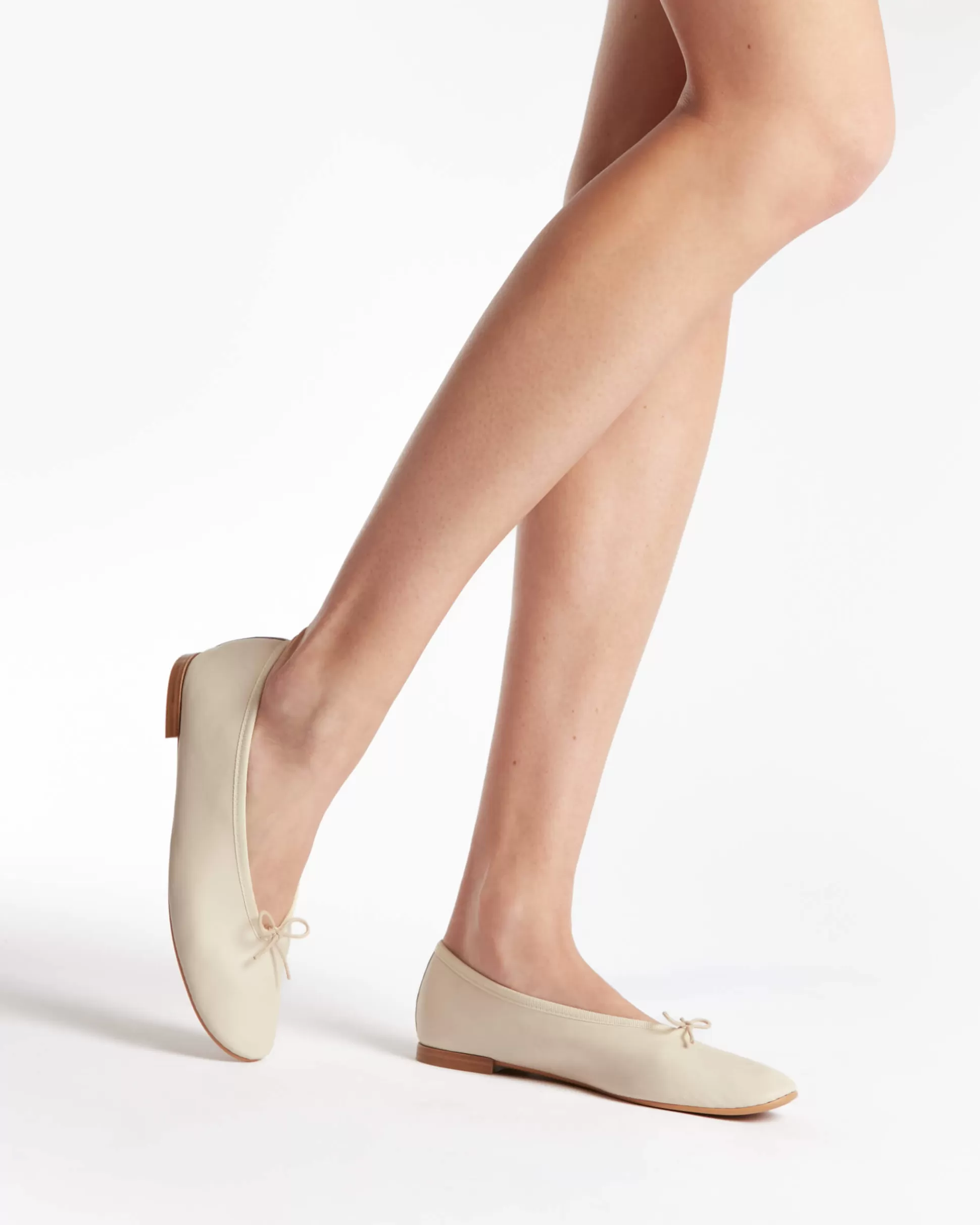 Repetto Ballet Flats>Lilouh rubber sole ballet flats Swanbeige