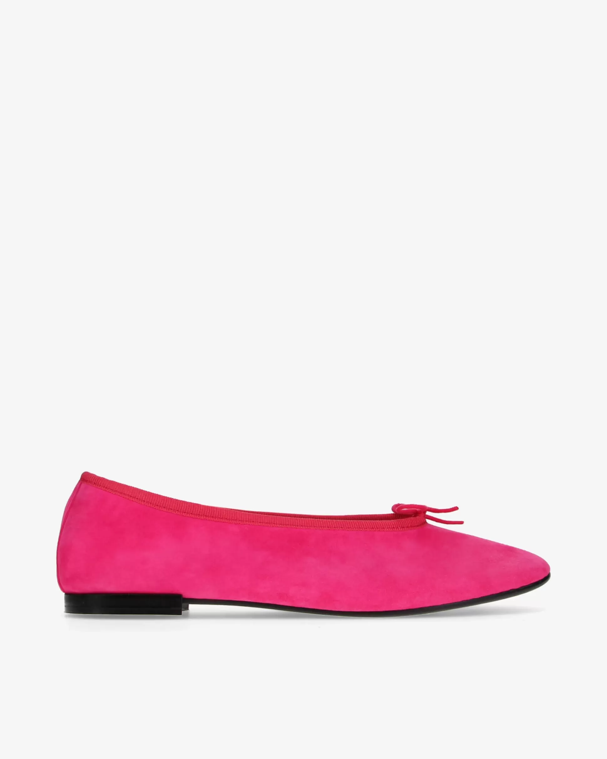 Repetto Ballet Flats>Lilouh rubber sole ballet flats - Goatskin Suede Raspberrypink