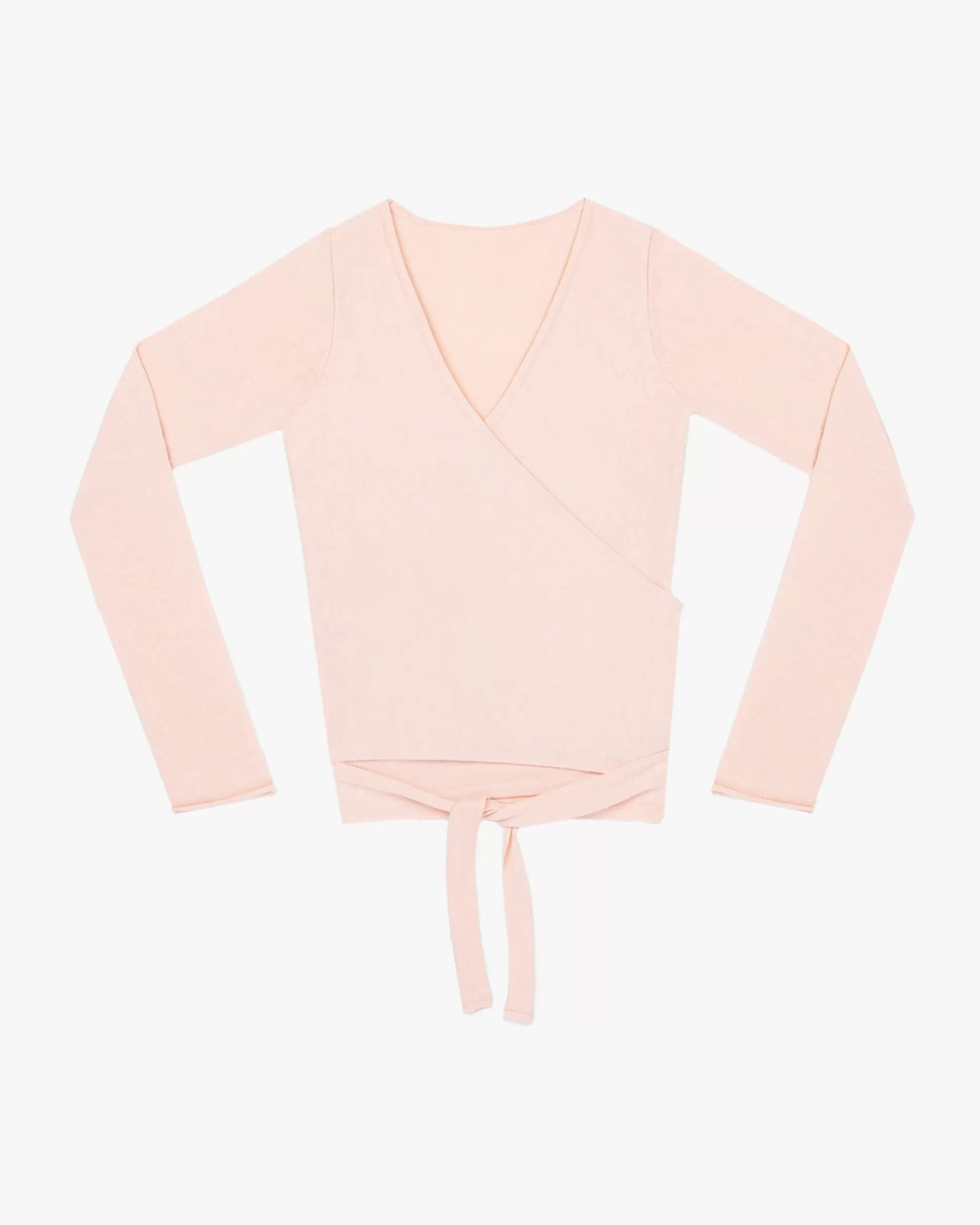 Repetto Warm-up>Long sleeved wrap-over Petalpink