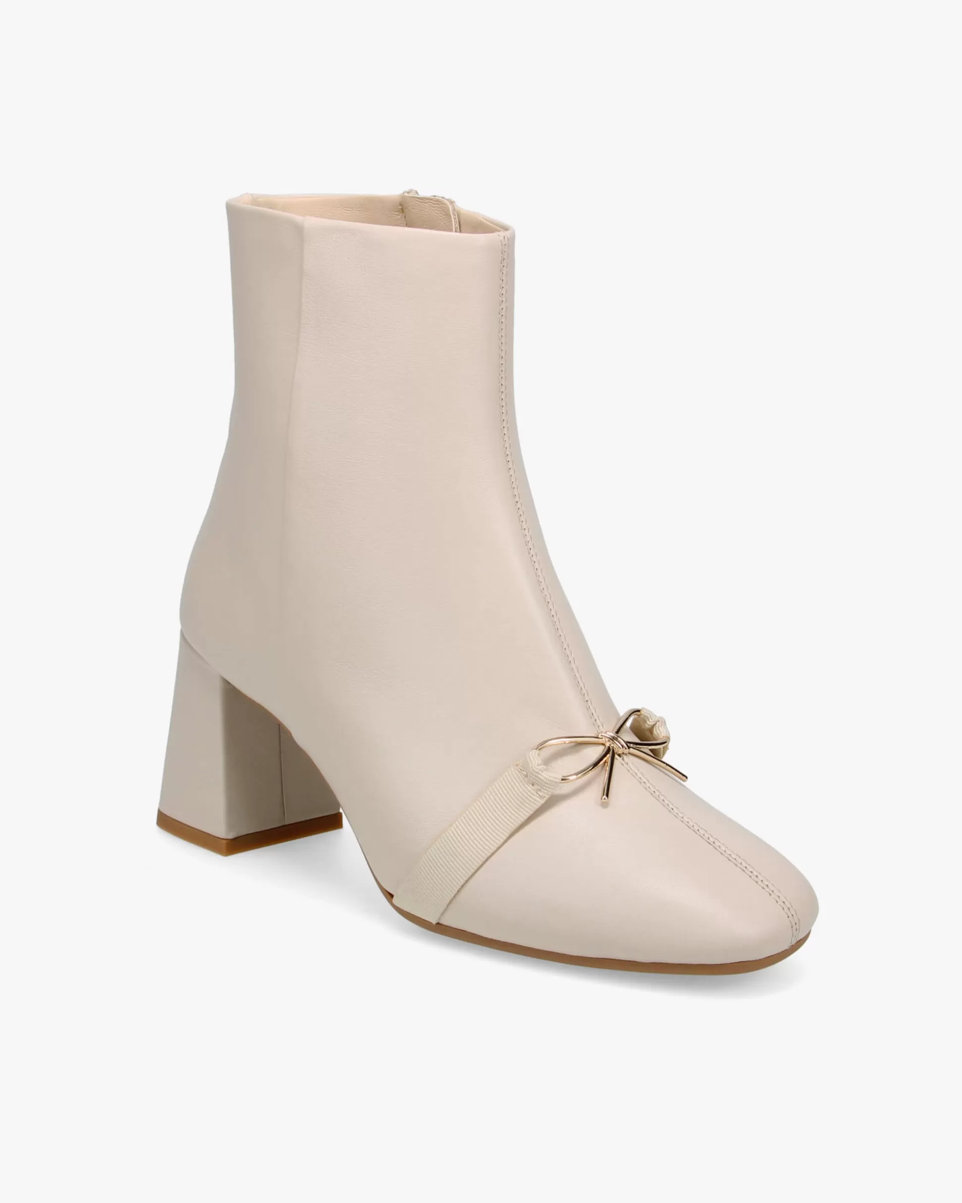 Repetto Ankle Boots>Phoebe metallic bow ankle boots Swanbeige