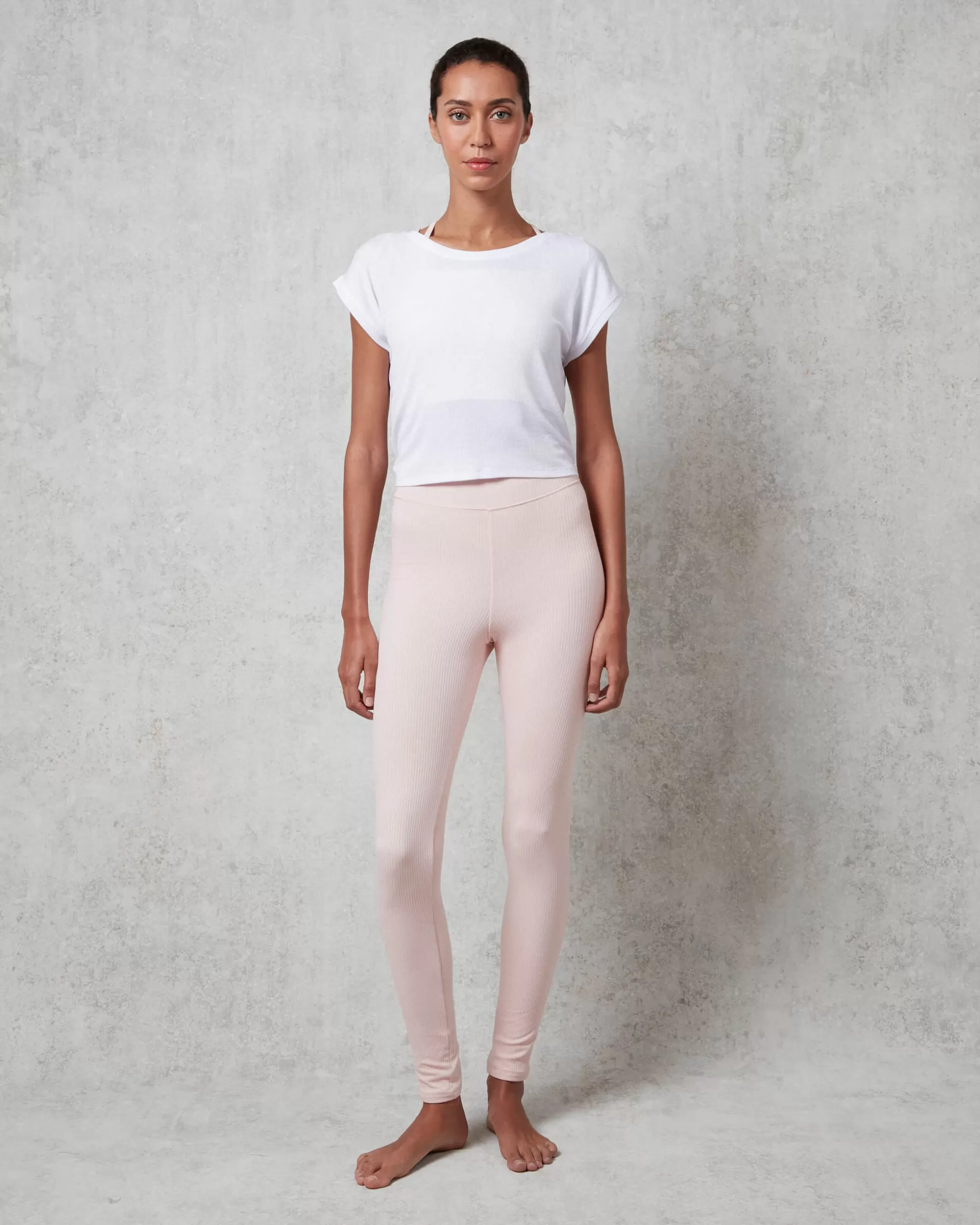 Repetto Leggings>Ribbed leggings Petalpink