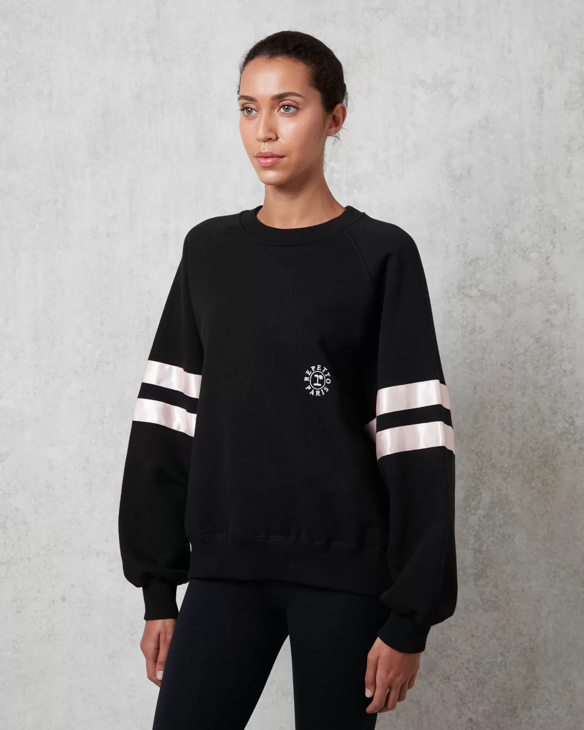 Repetto Sweatshirts>Satin sweatshirt Black