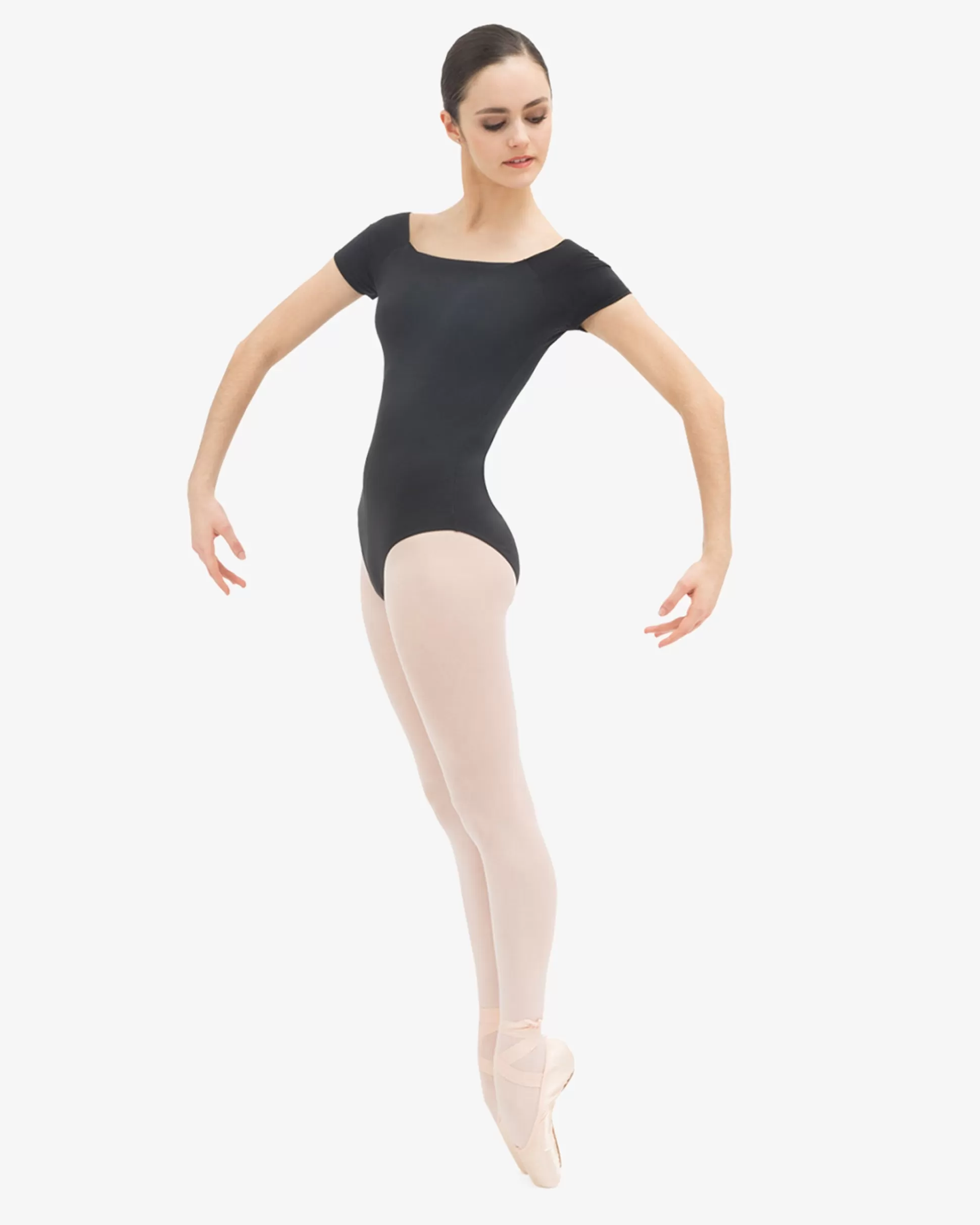 Repetto Leotards & Tunics>Short sleeved leotard Black