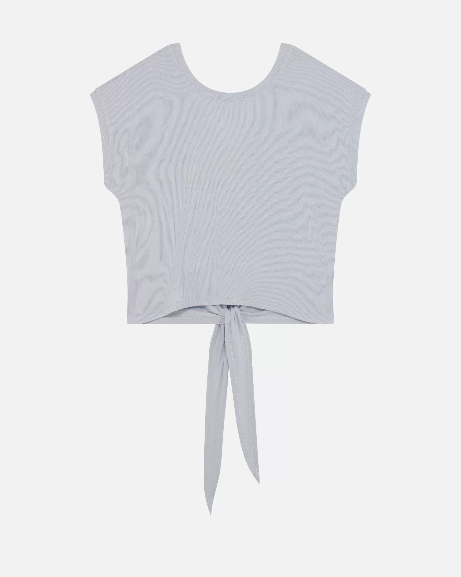 Repetto T-shirts & Wrap-over>Short sleeves top to tie Pearlgrey