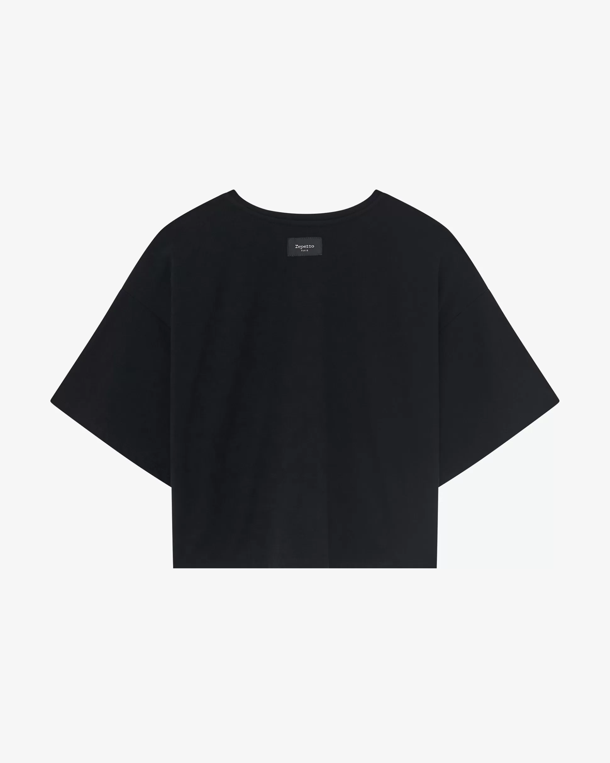 Repetto T-shirts & Wrap-over>Shoulder bow tee-shirt Black