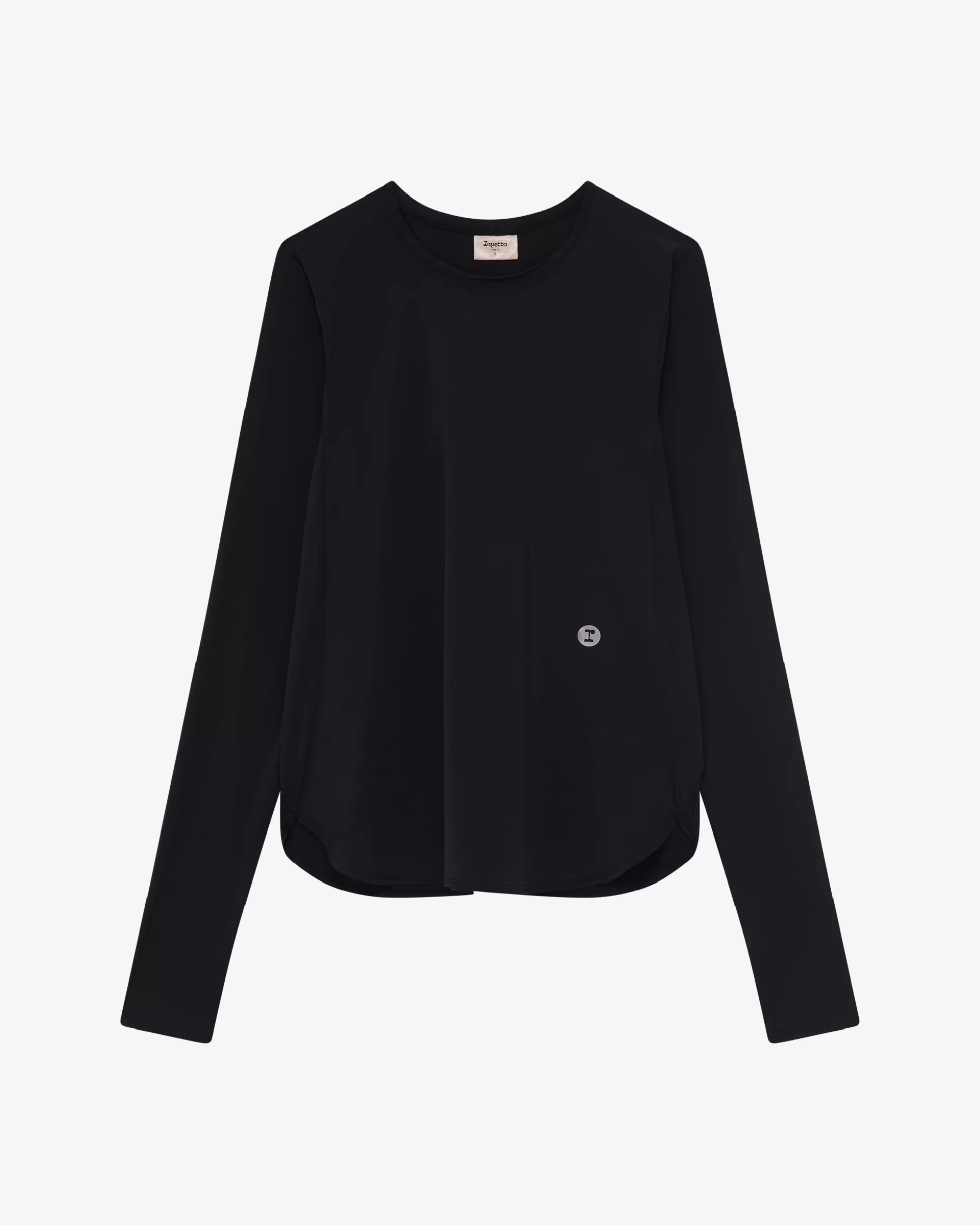 Repetto T-shirts & Wrap-over | Tops>Silk Long-sleeve top Black