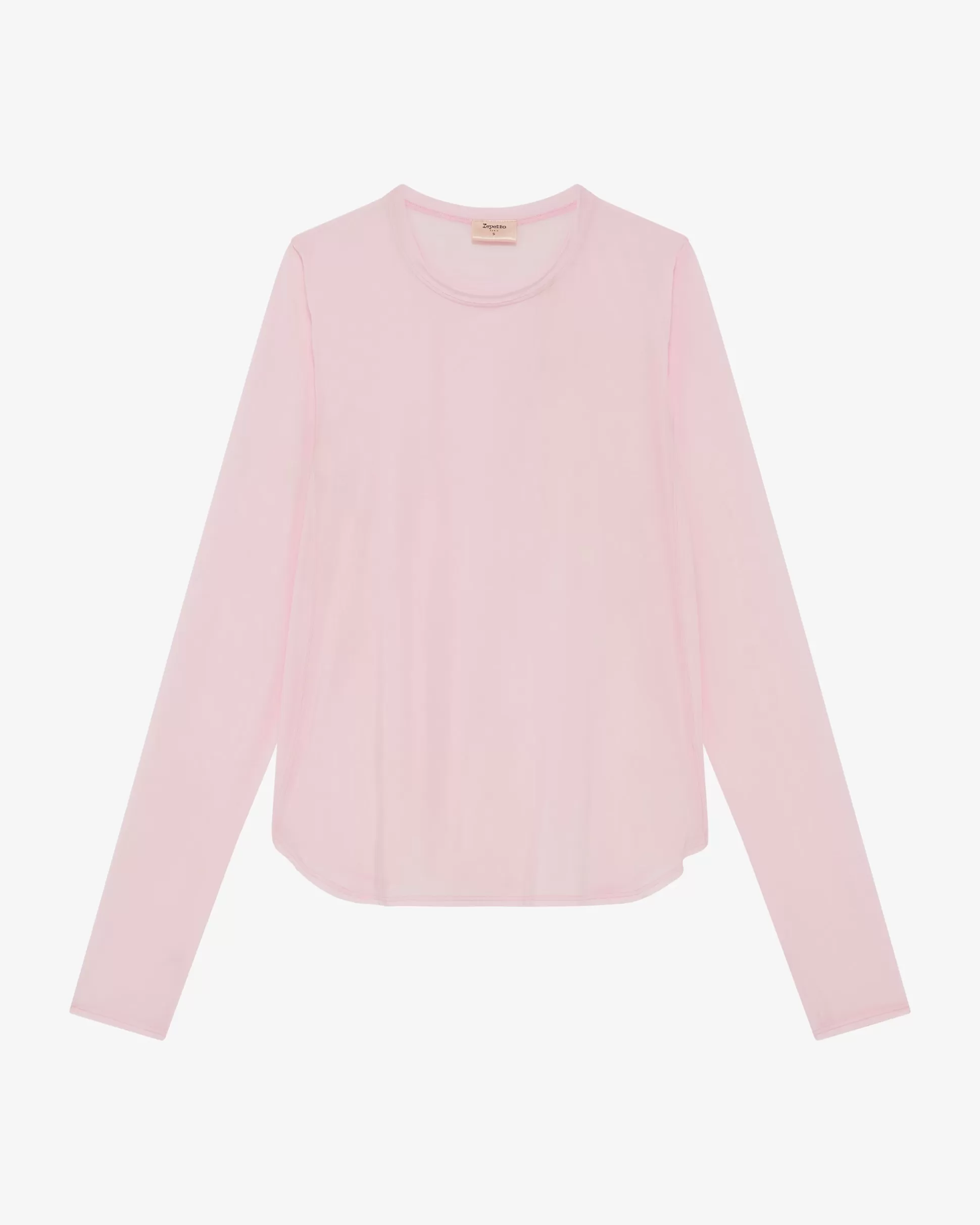 Repetto Tops>Silk Long-sleeve top Rosebubblegum