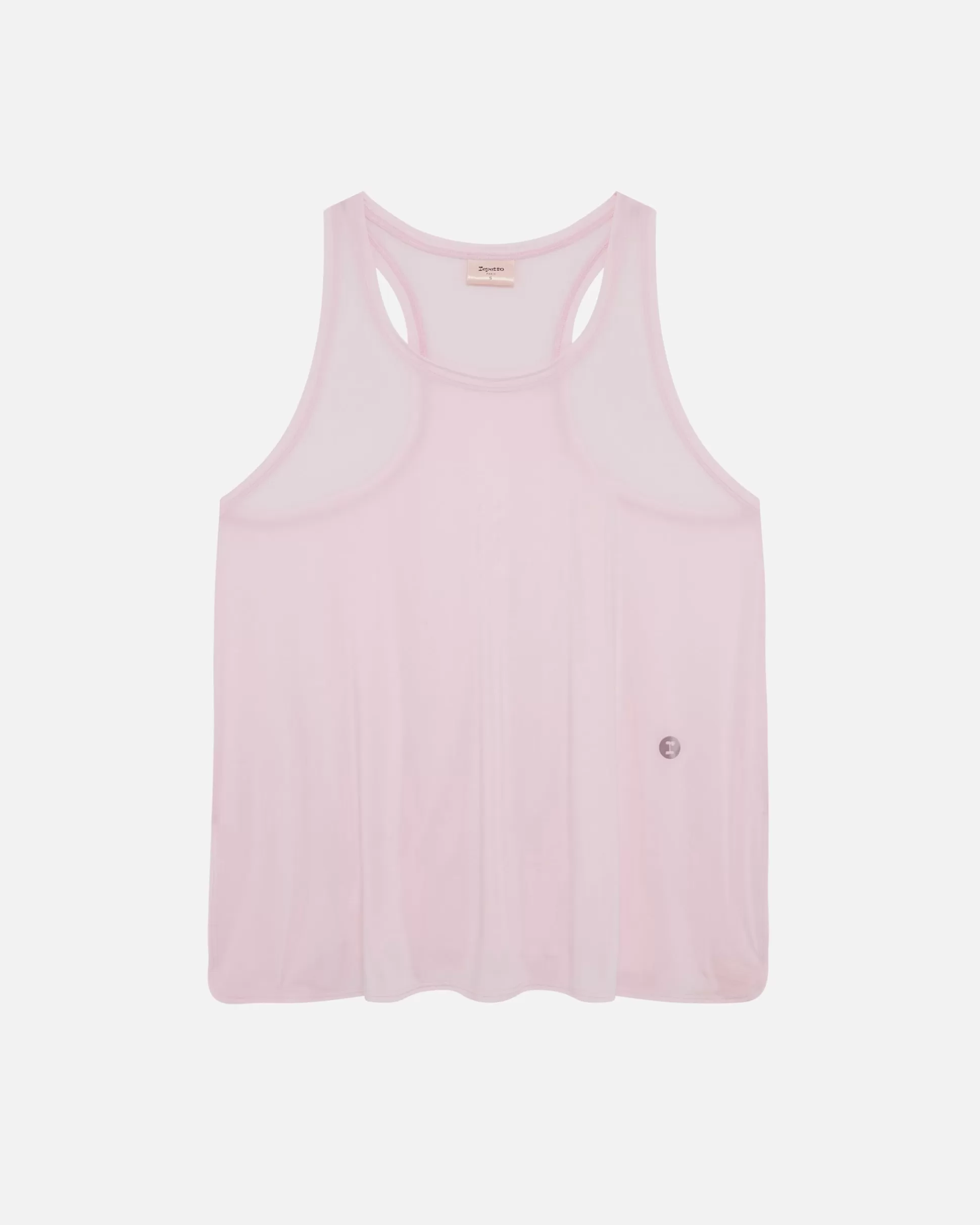 Repetto Tops>Silk tank top Rosebubblegum