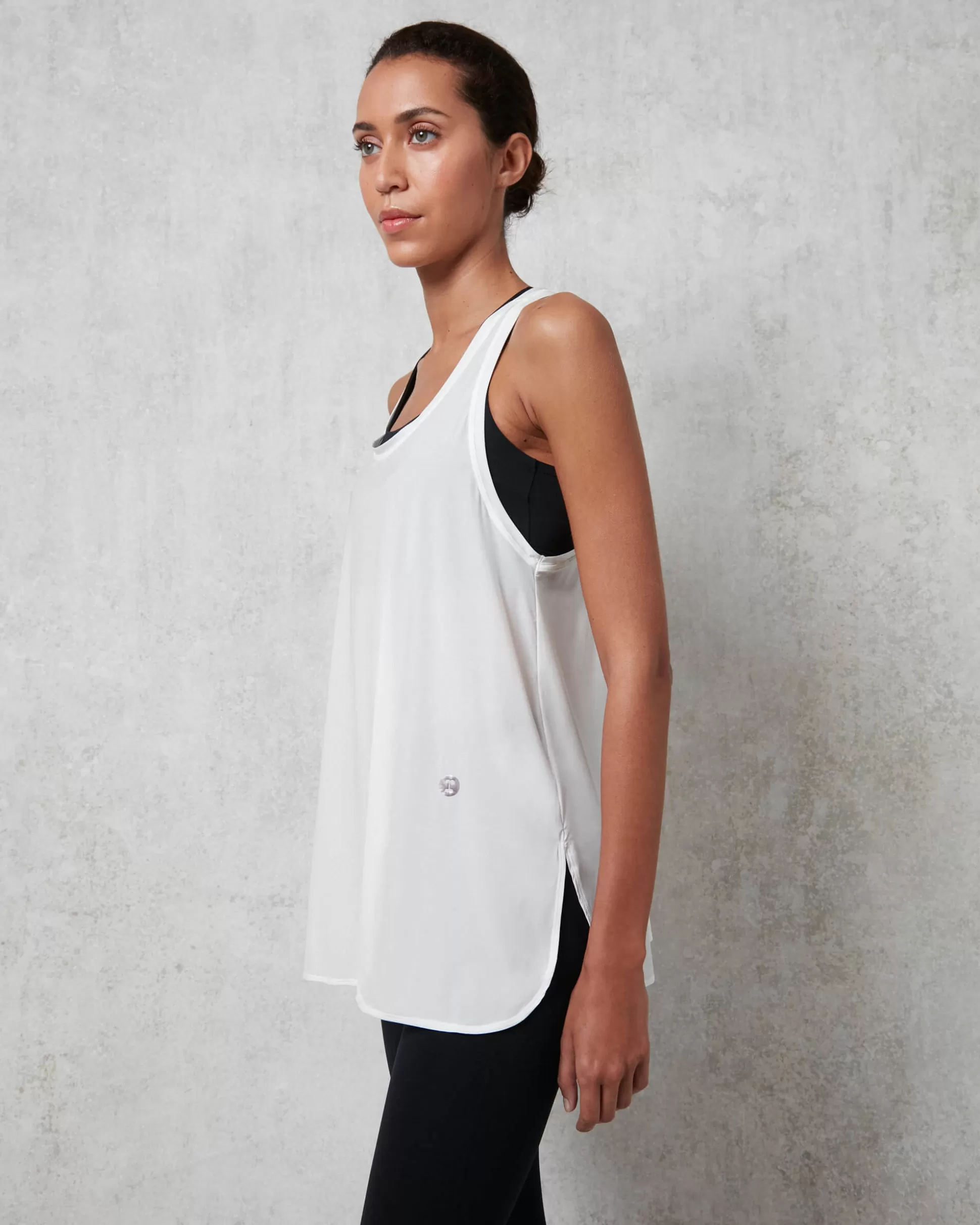 Repetto Tops>Silk tank top Milk