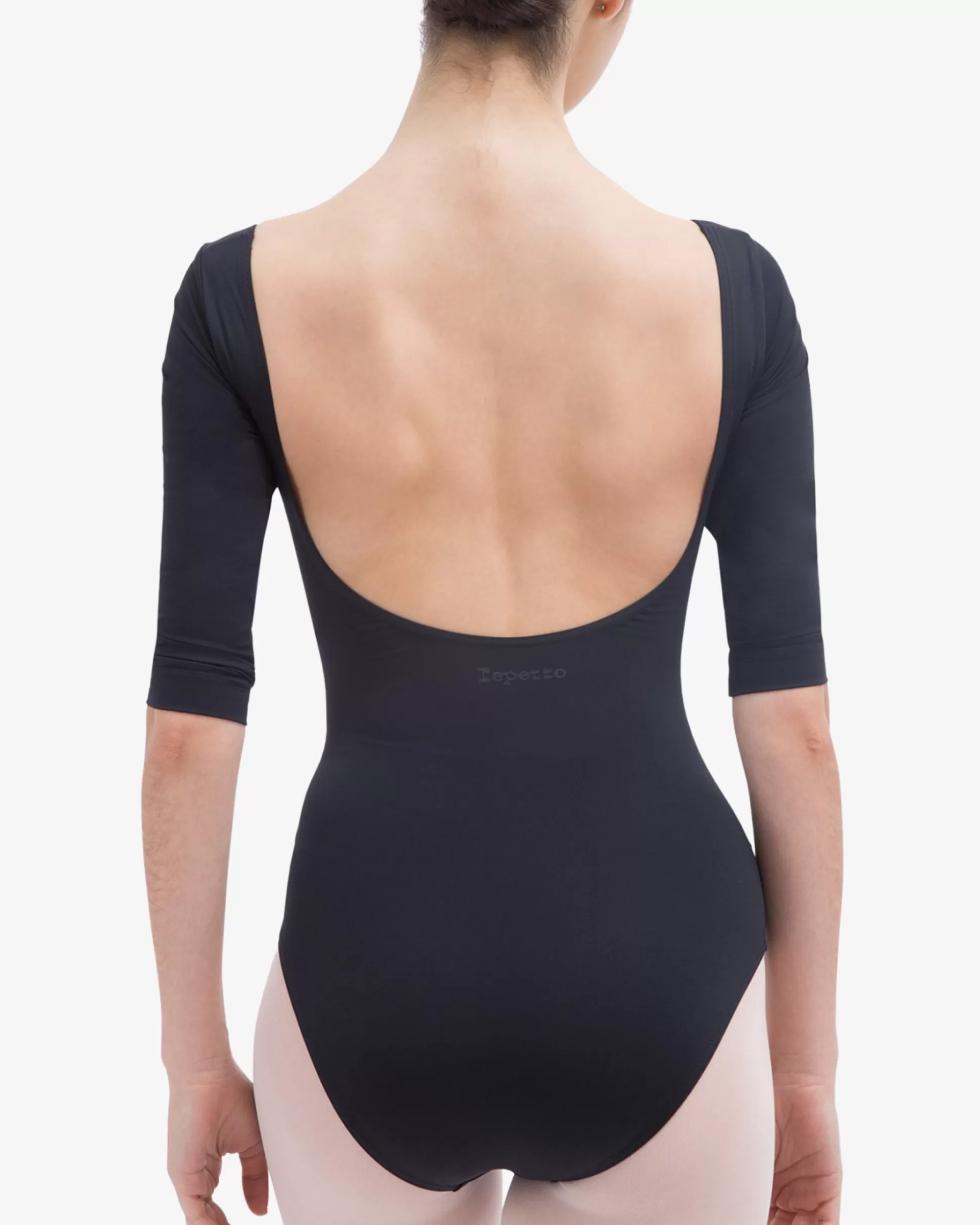 Repetto Leotards & Tunics>3/4 sleeved leotard Black