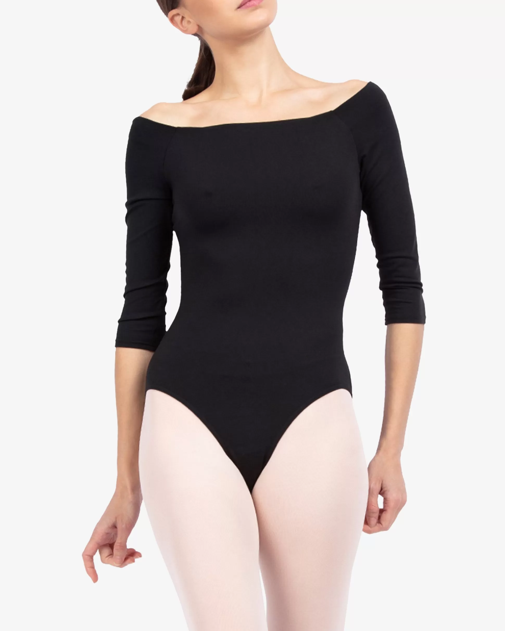 Repetto Leotards & Tunics>3/4 sleeves leotard Black