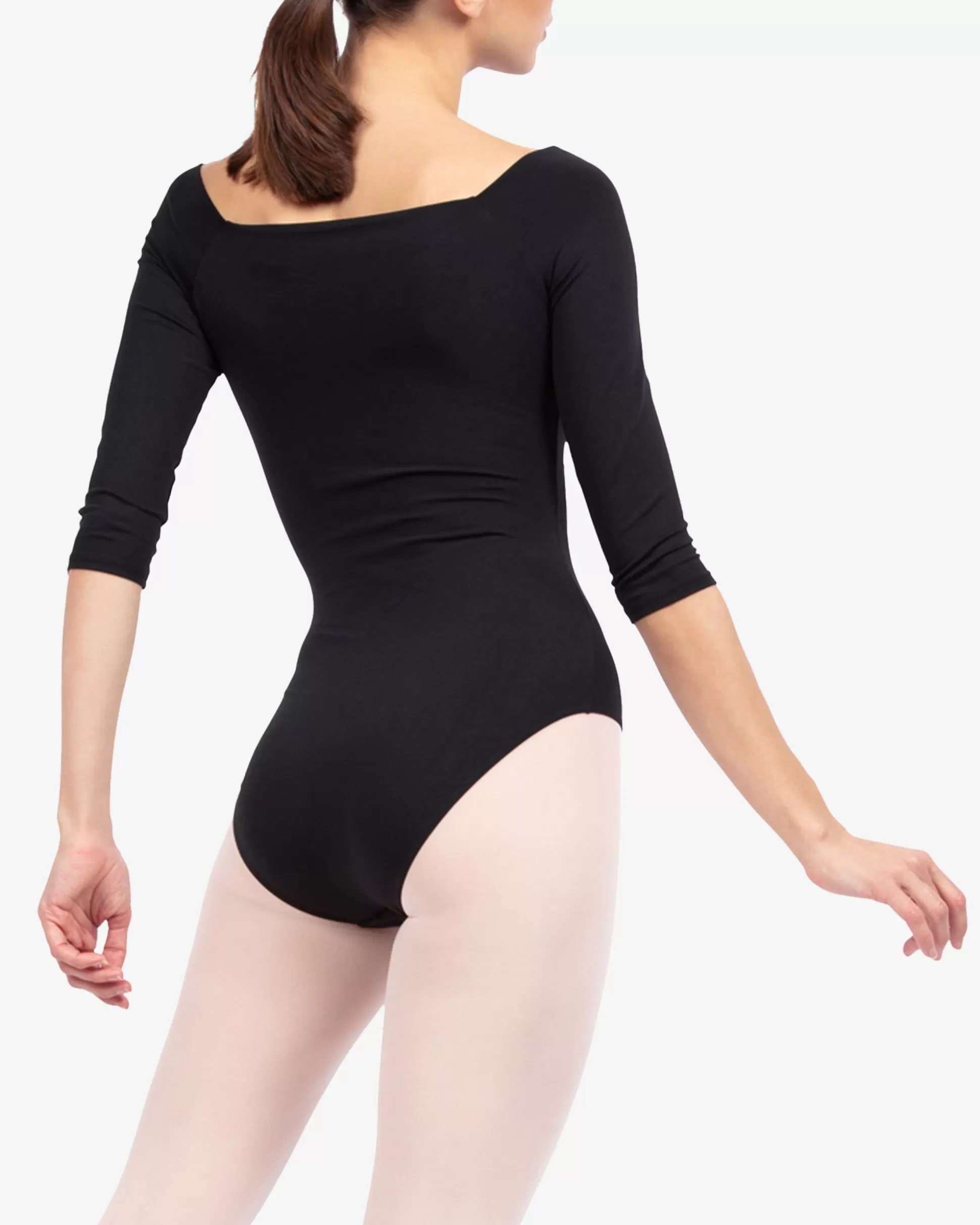 Repetto Leotards & Tunics>3/4 sleeves leotard Black