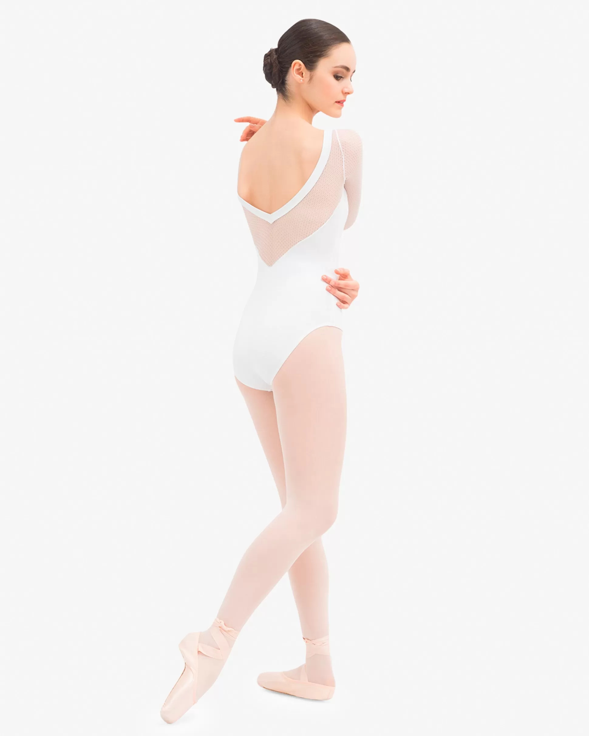 Repetto Leotards & Tunics>3/4 sleeves leotard with lace White