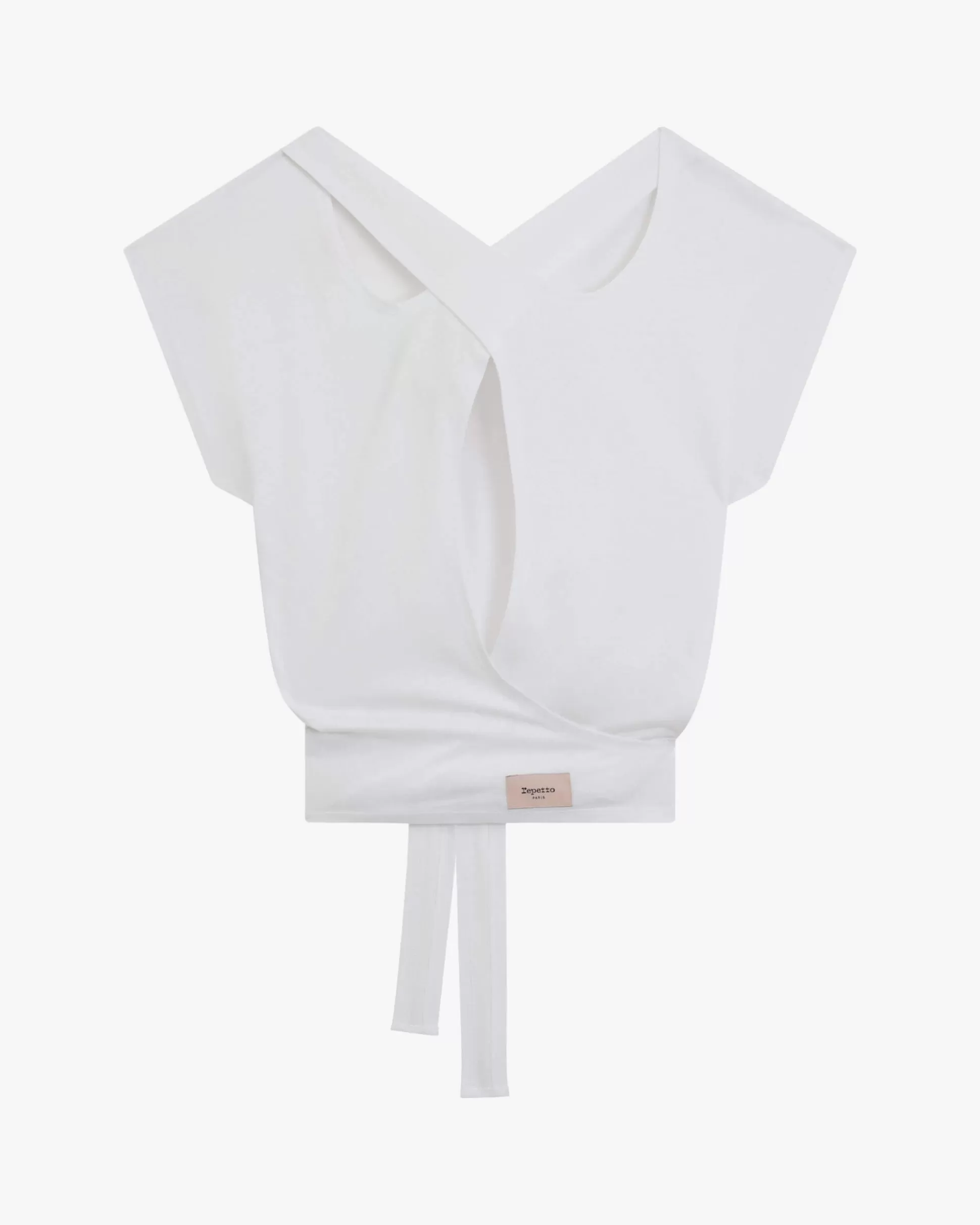 Repetto T-shirts & Wrap-over>Top to tie White