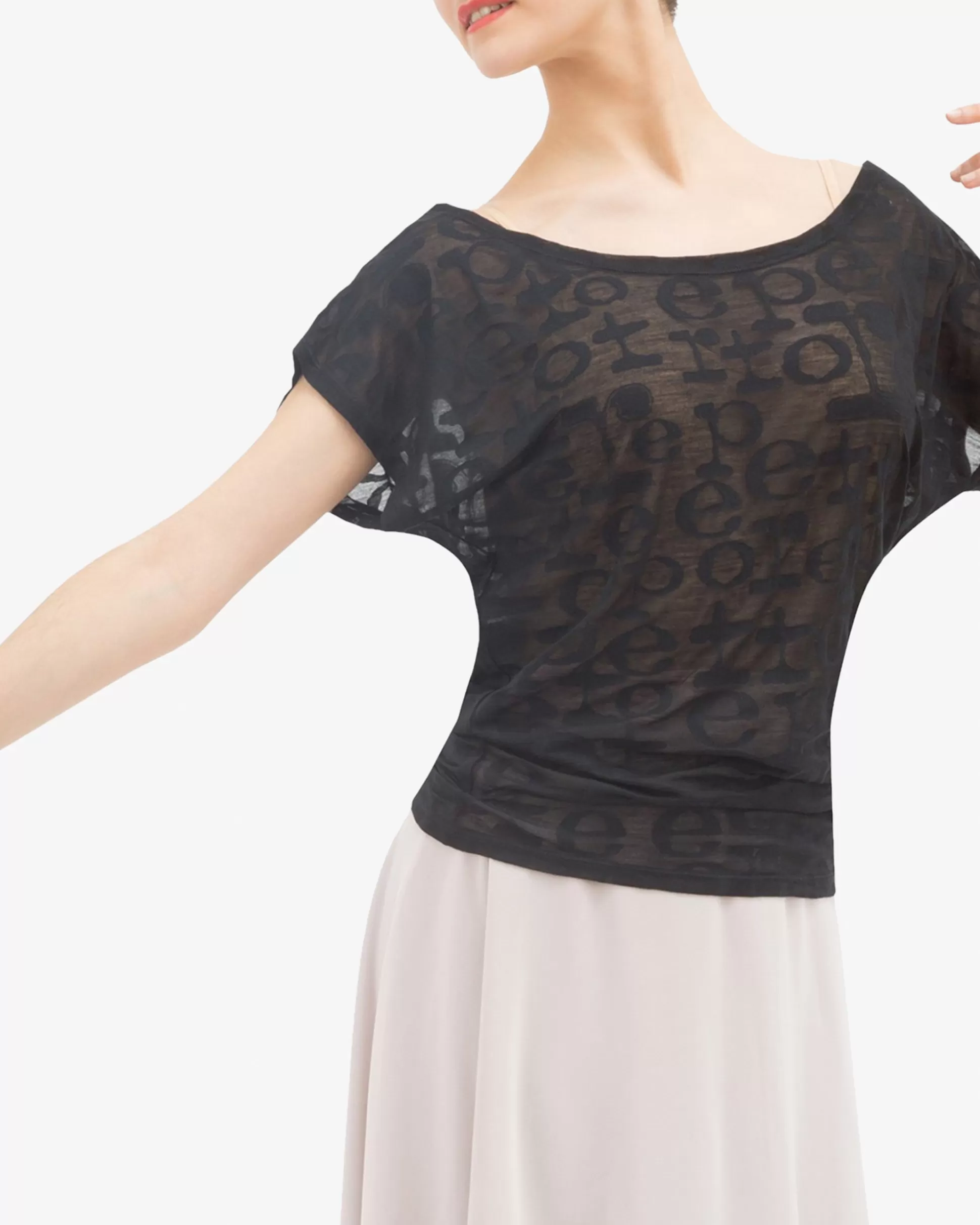 Repetto Jazz & Modern Dance>Transparent T-shirt Black