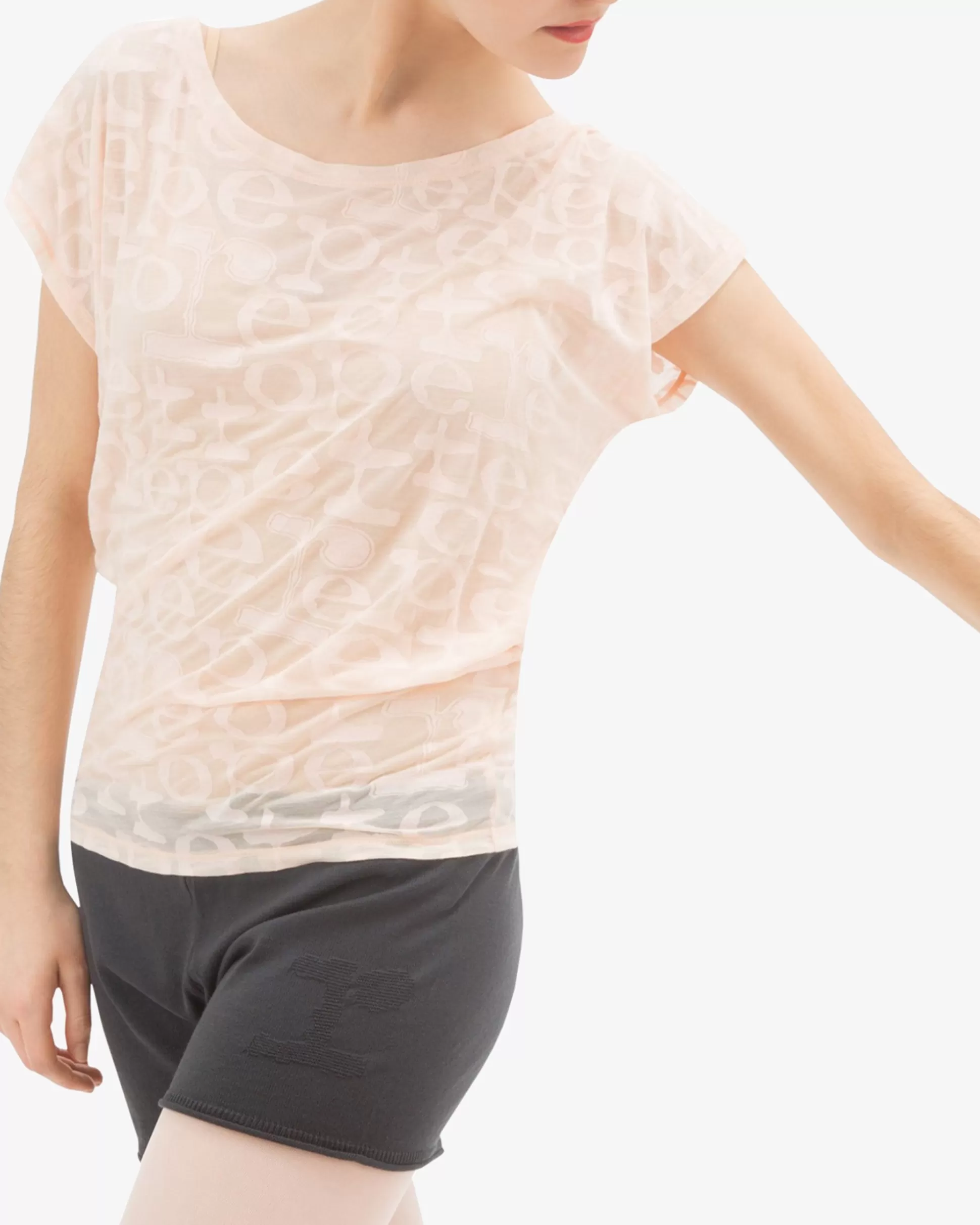 Repetto Jazz & Modern Dance>Transparent T-shirt Petalpink