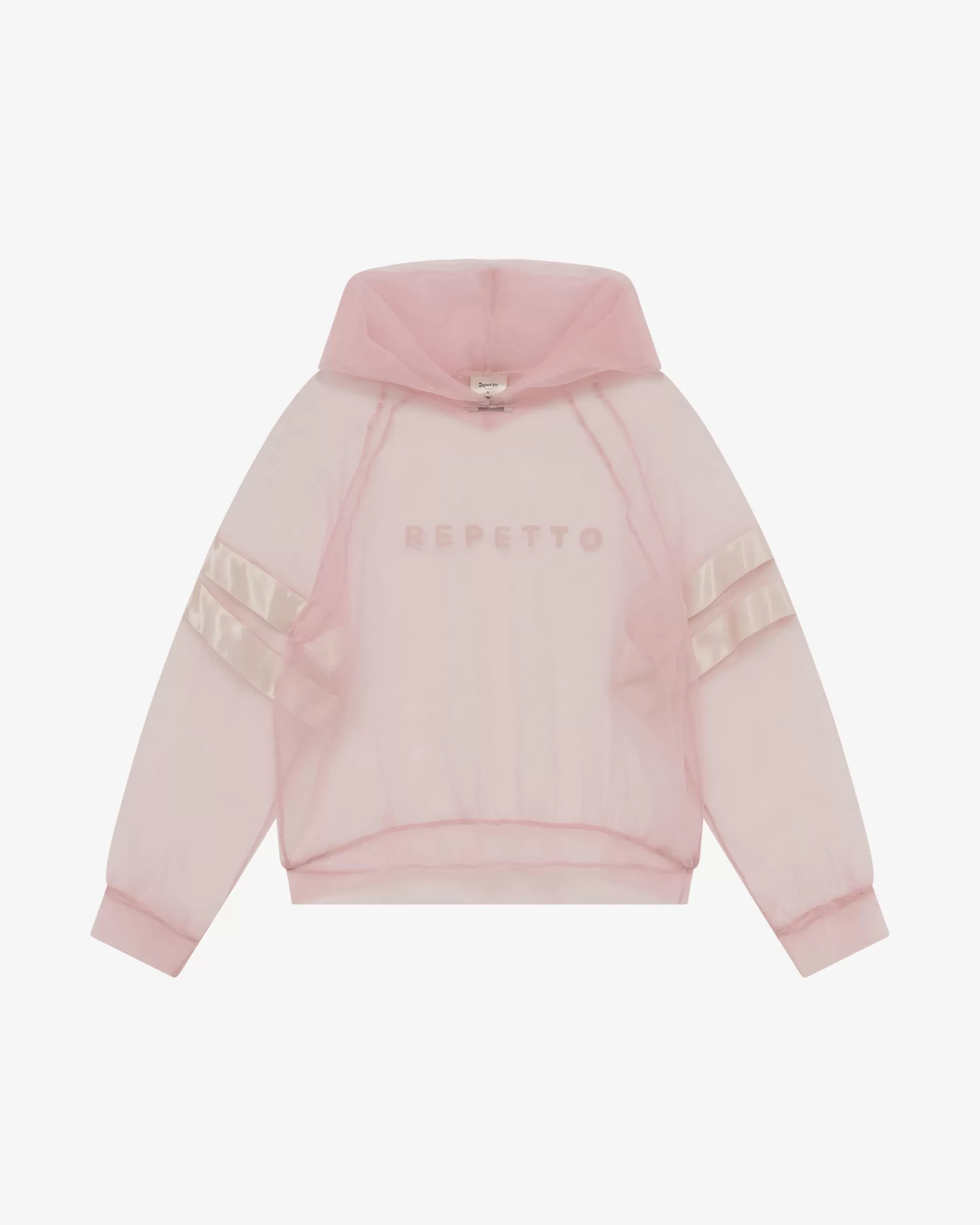 Repetto Sweatshirts>Tulle Sweatshirt satin stripes