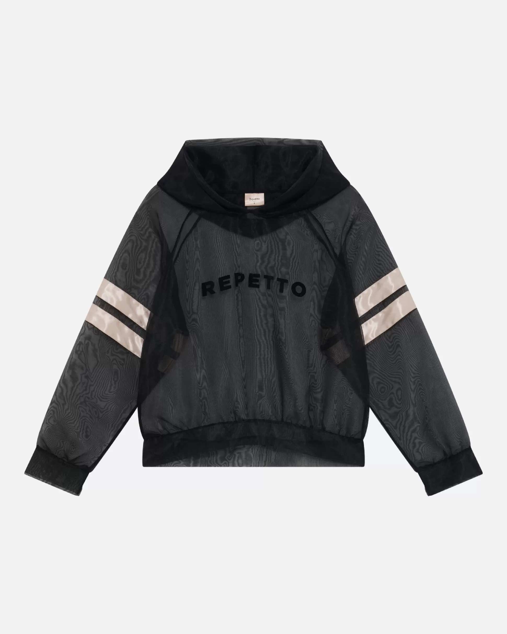 Repetto Sweatshirts>Tulle Sweatshirt satin stripes Black