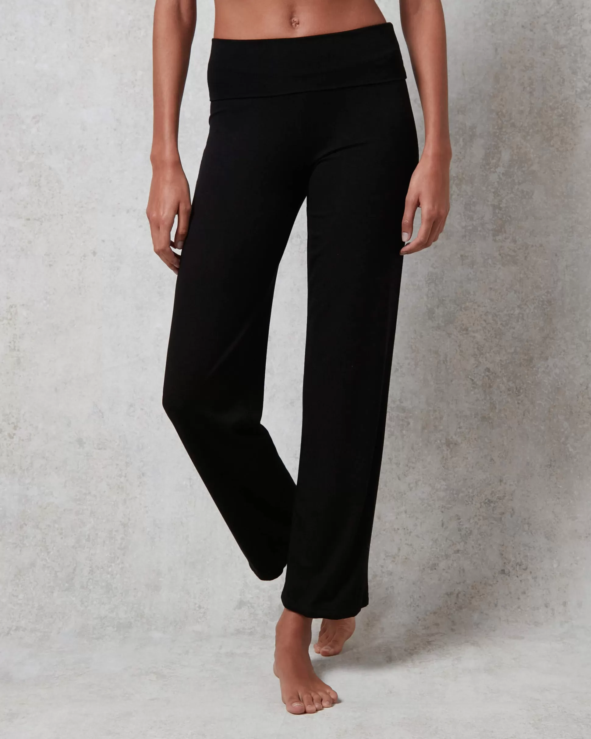 Repetto Pants & Shorts>Viscose jazz pants with fold over waistband Black