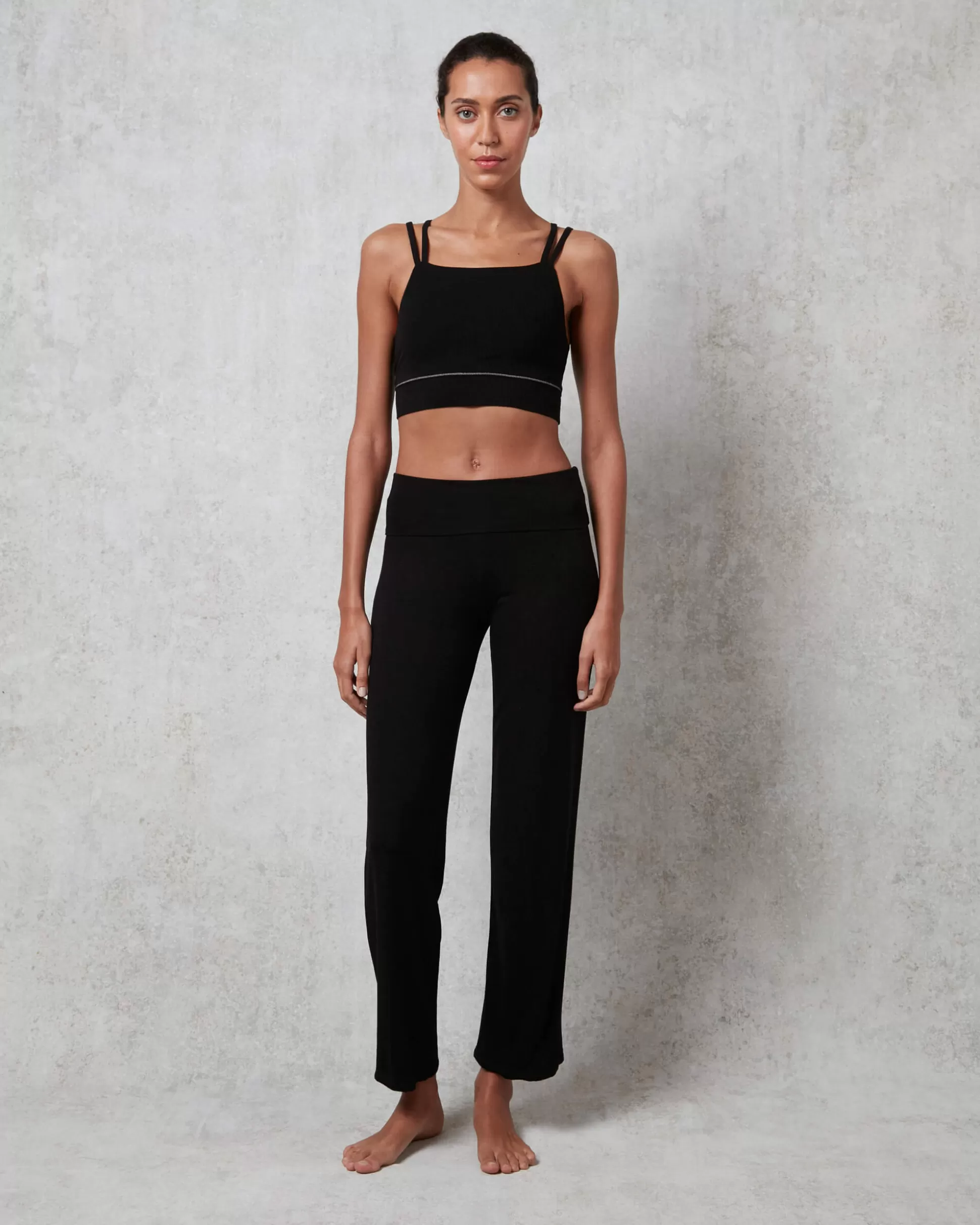 Repetto Pants & Shorts>Viscose jazz pants with fold over waistband Black